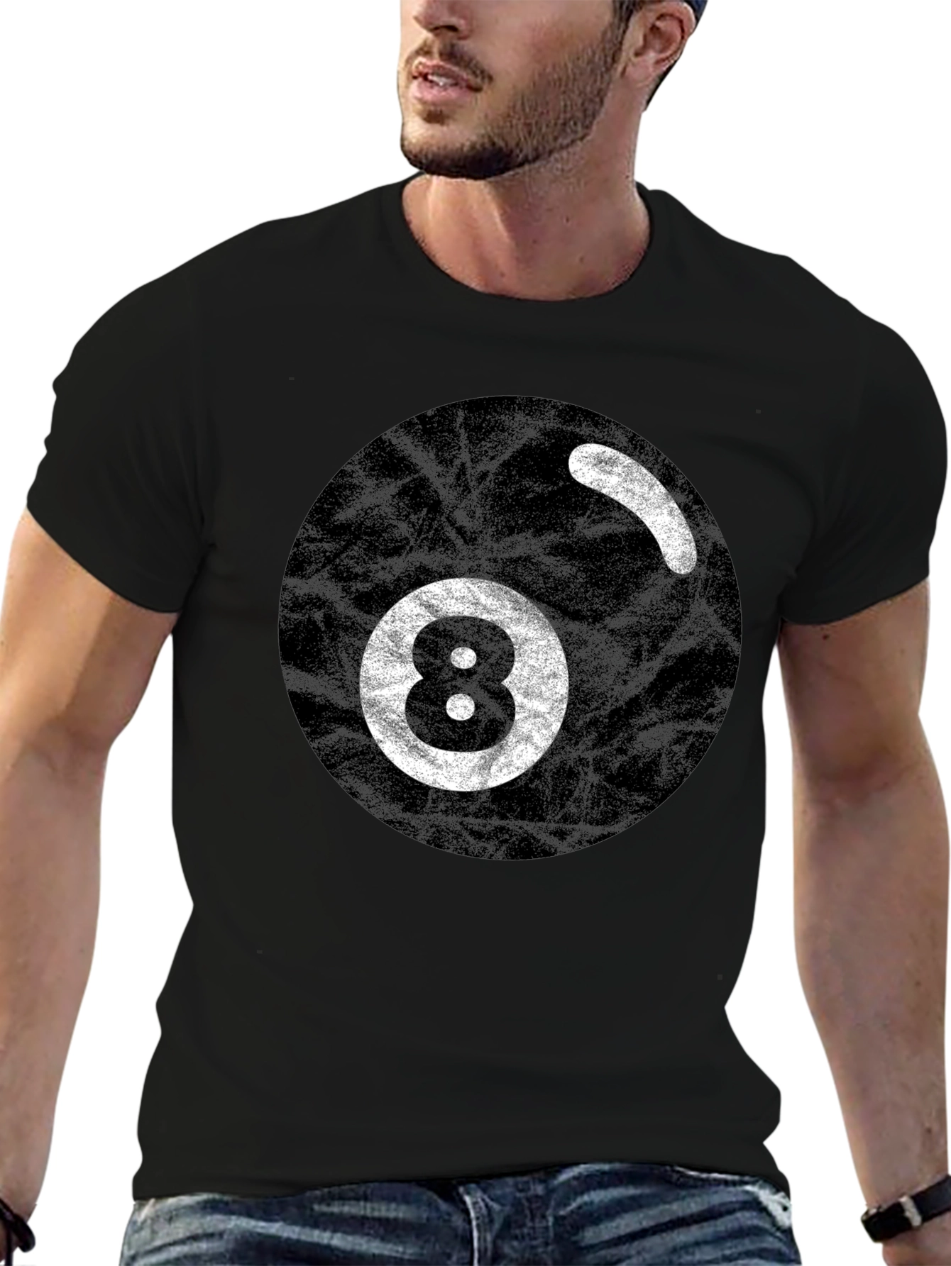 8 Ball Graphic Tee - Retro Style