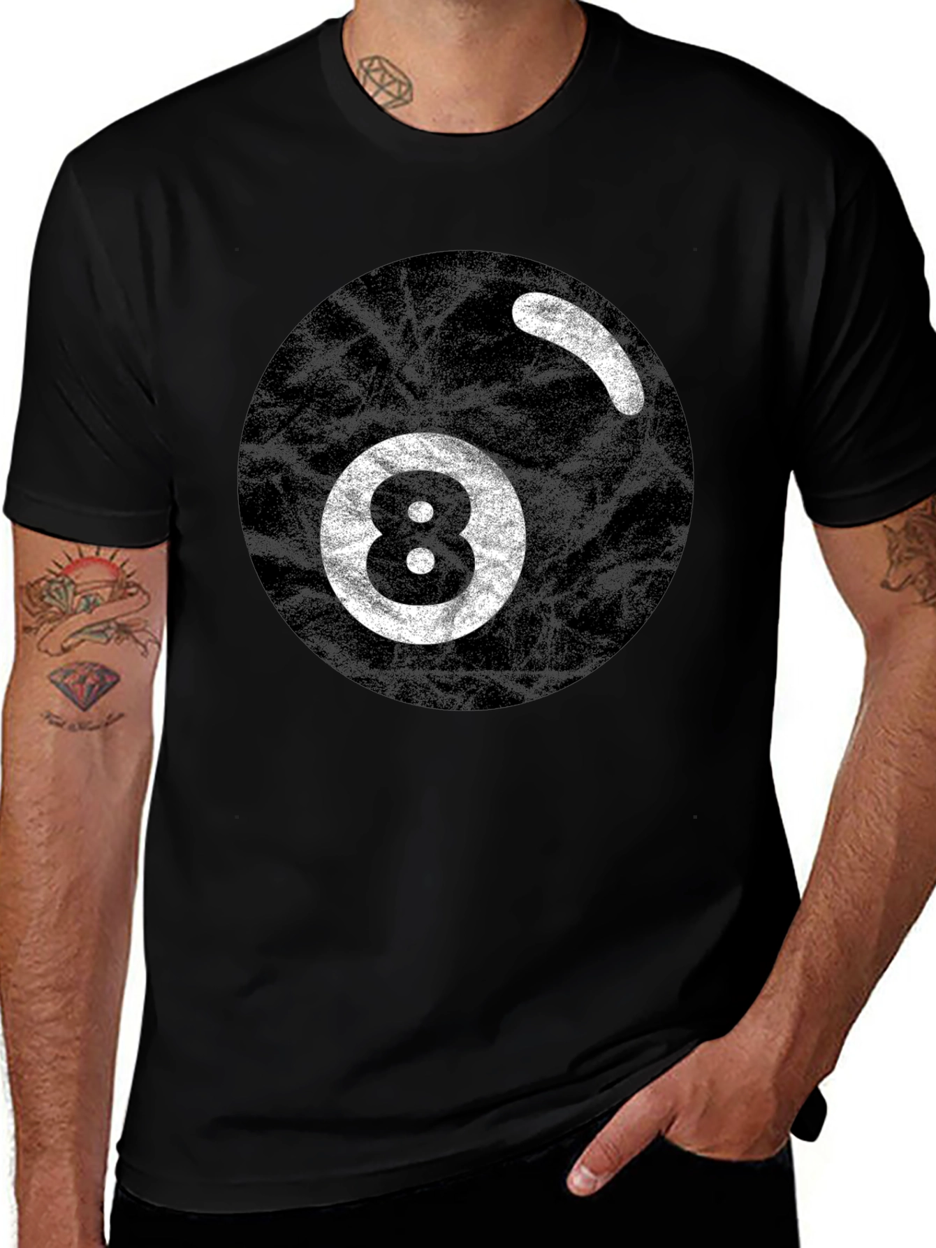 8 Ball Graphic Tee - Retro Style