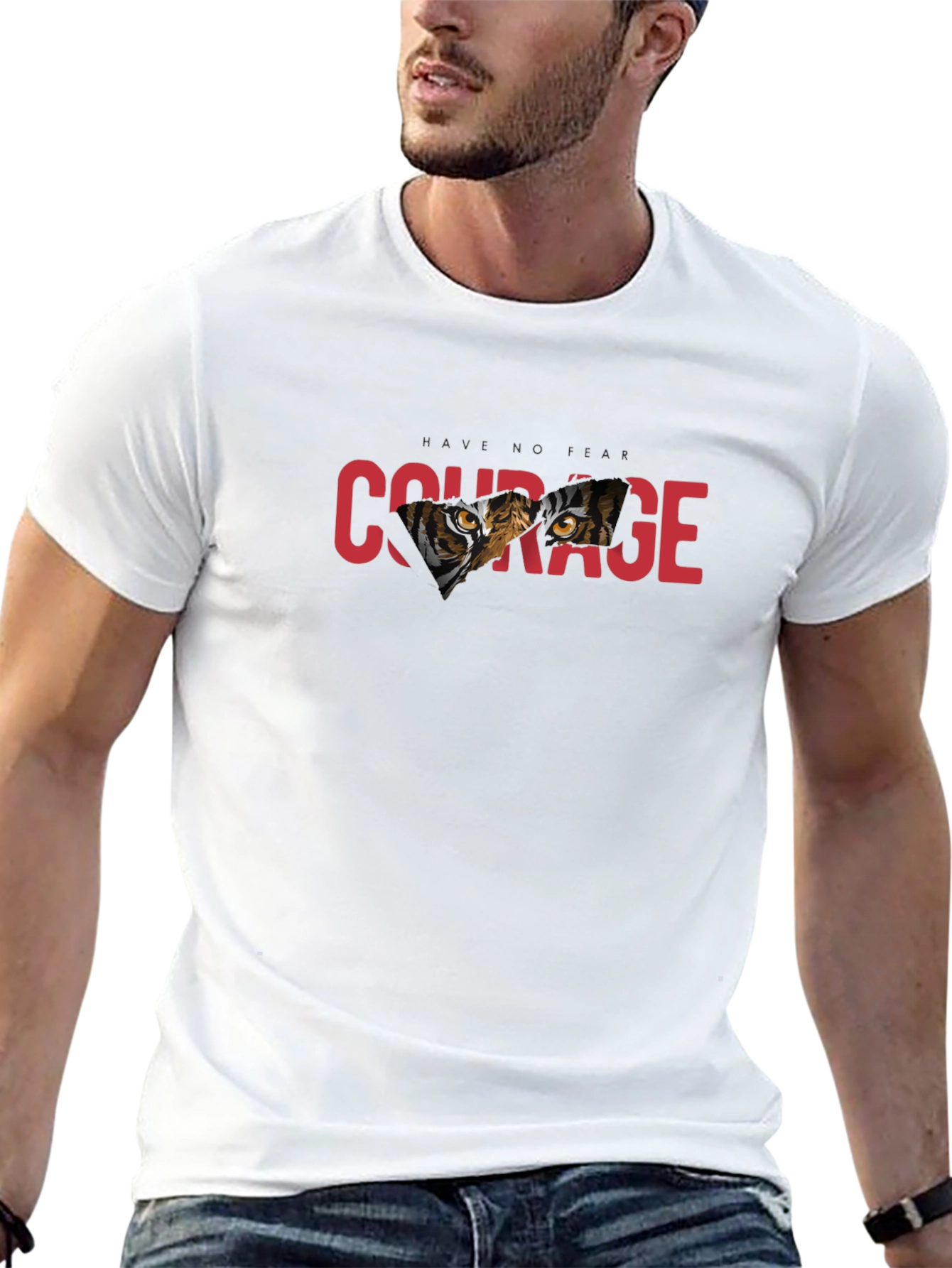 Courage Tiger Graphic Tee - Fearless Style