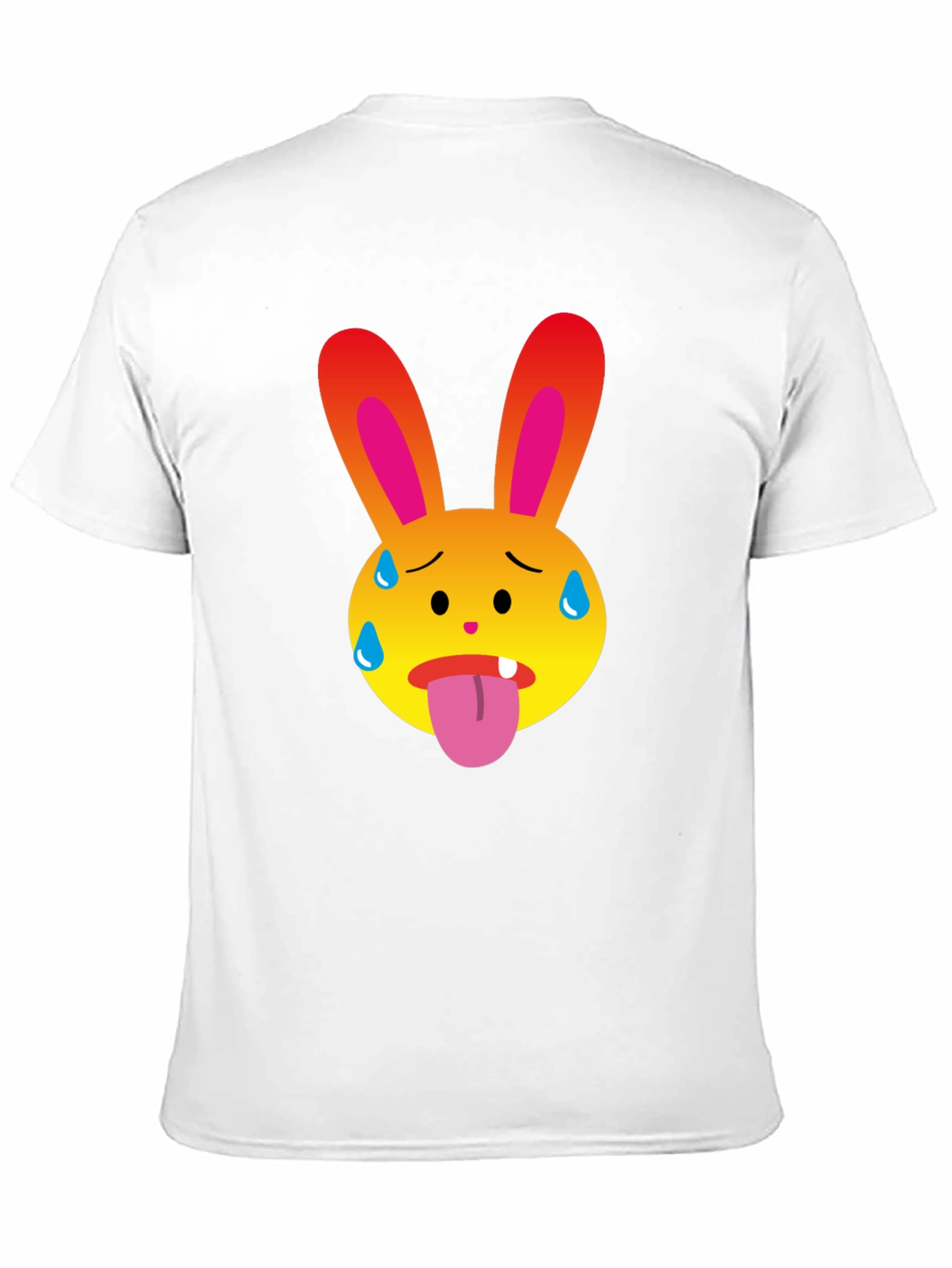 Sweaty Bunny Emoji Black T-Shirt