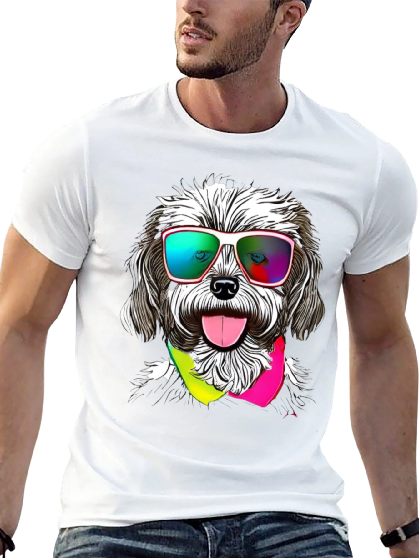 Cool Dog Graphic Tee - Fun & Stylish