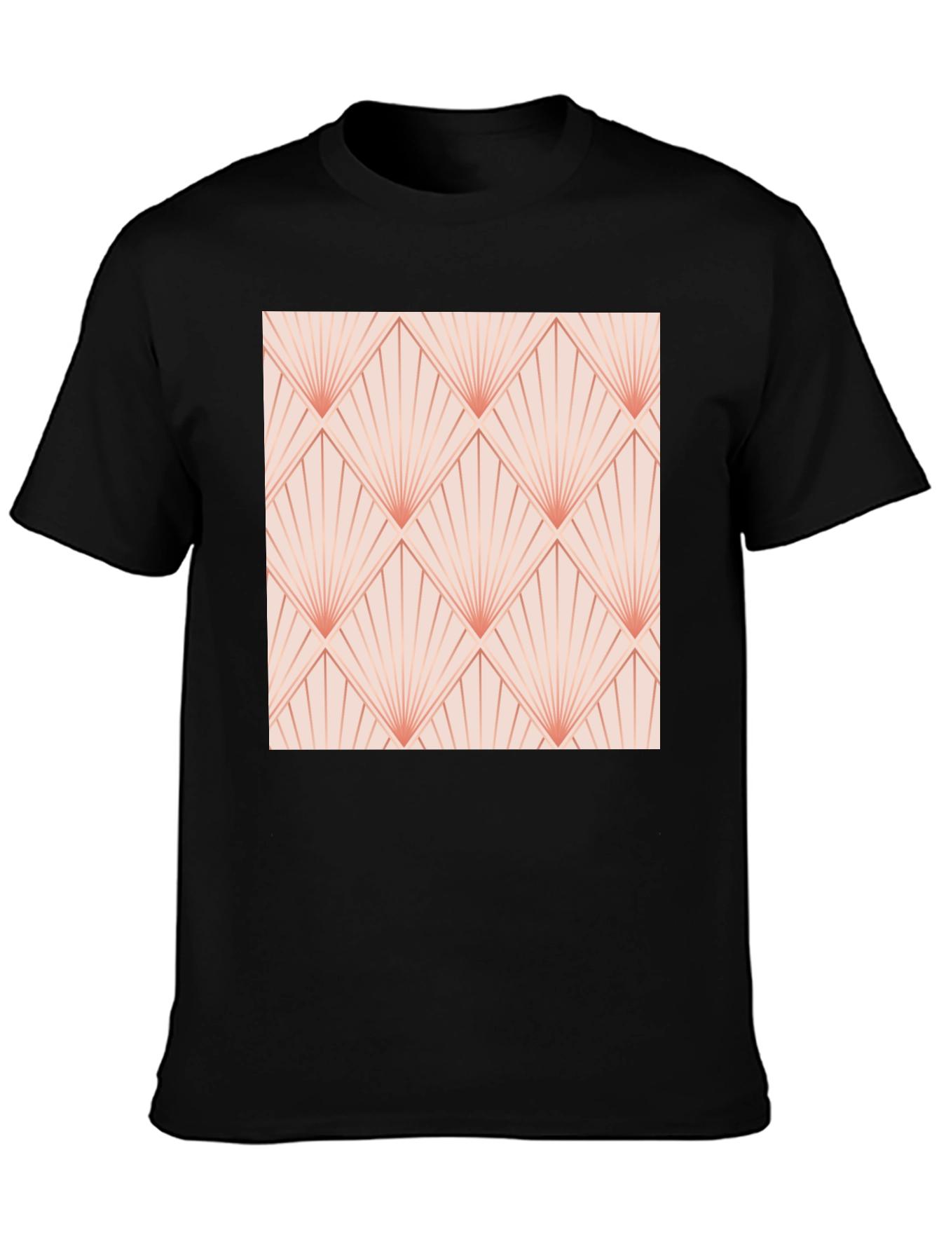 Retro Deco Fan Pattern T-Shirt