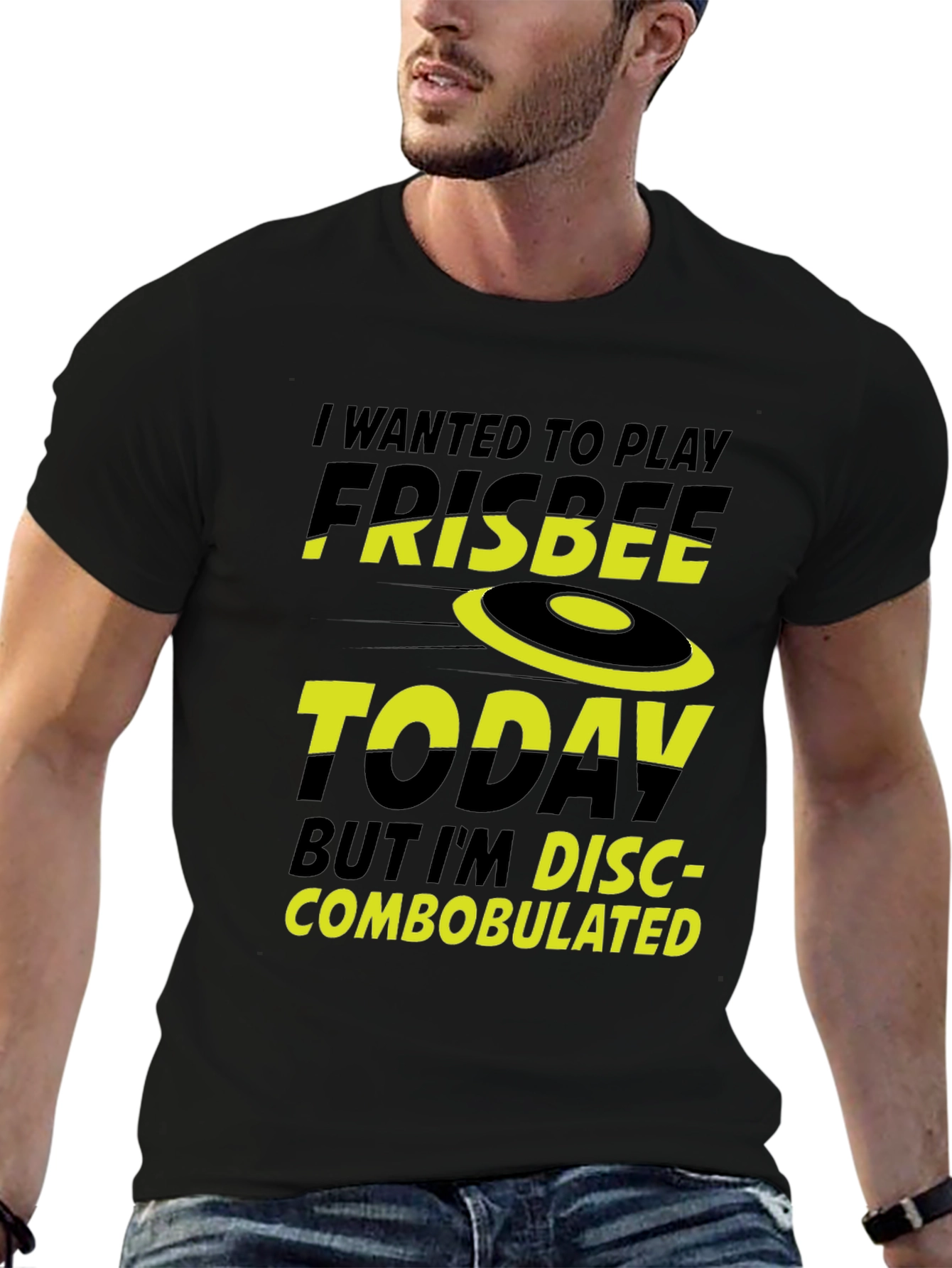Funny Frisbee T-Shirt - Disc-combobulated