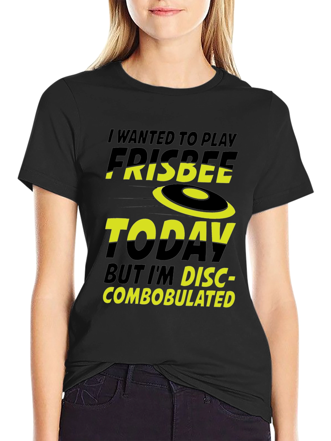 Funny Frisbee T-Shirt - Disc-combobulated