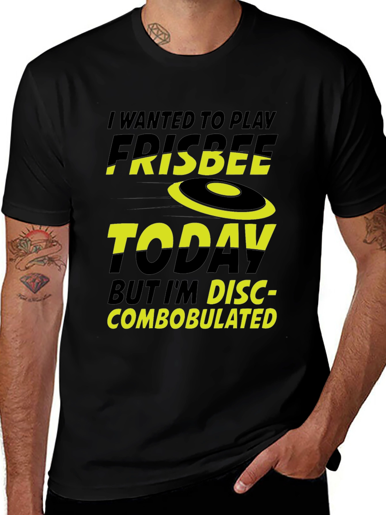 Funny Frisbee T-Shirt - Disc-combobulated