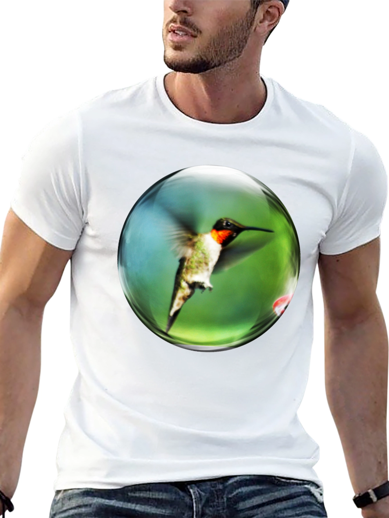 Hummingbird Sphere Graphic T-Shirt