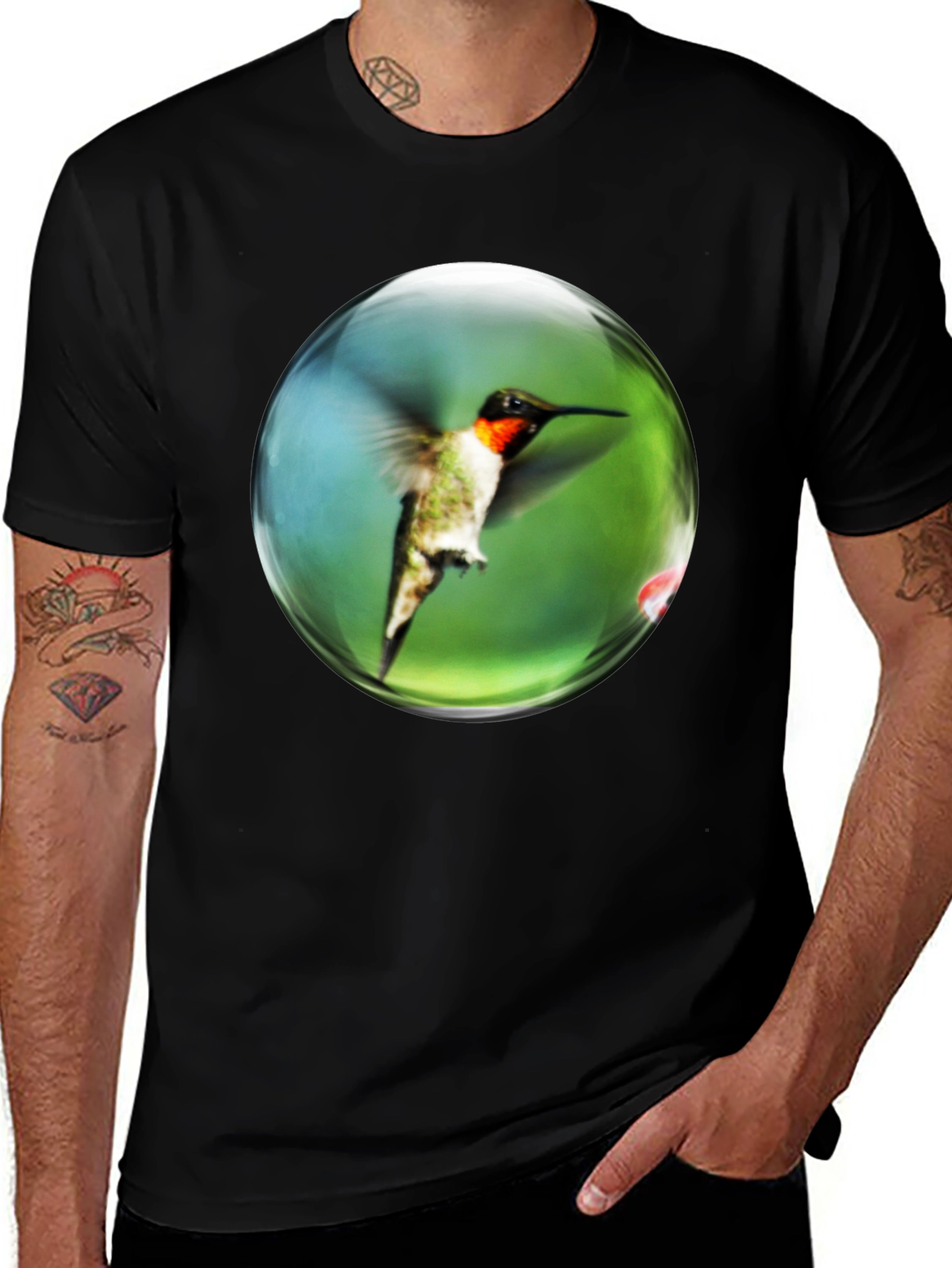 Hummingbird Sphere Graphic T-Shirt
