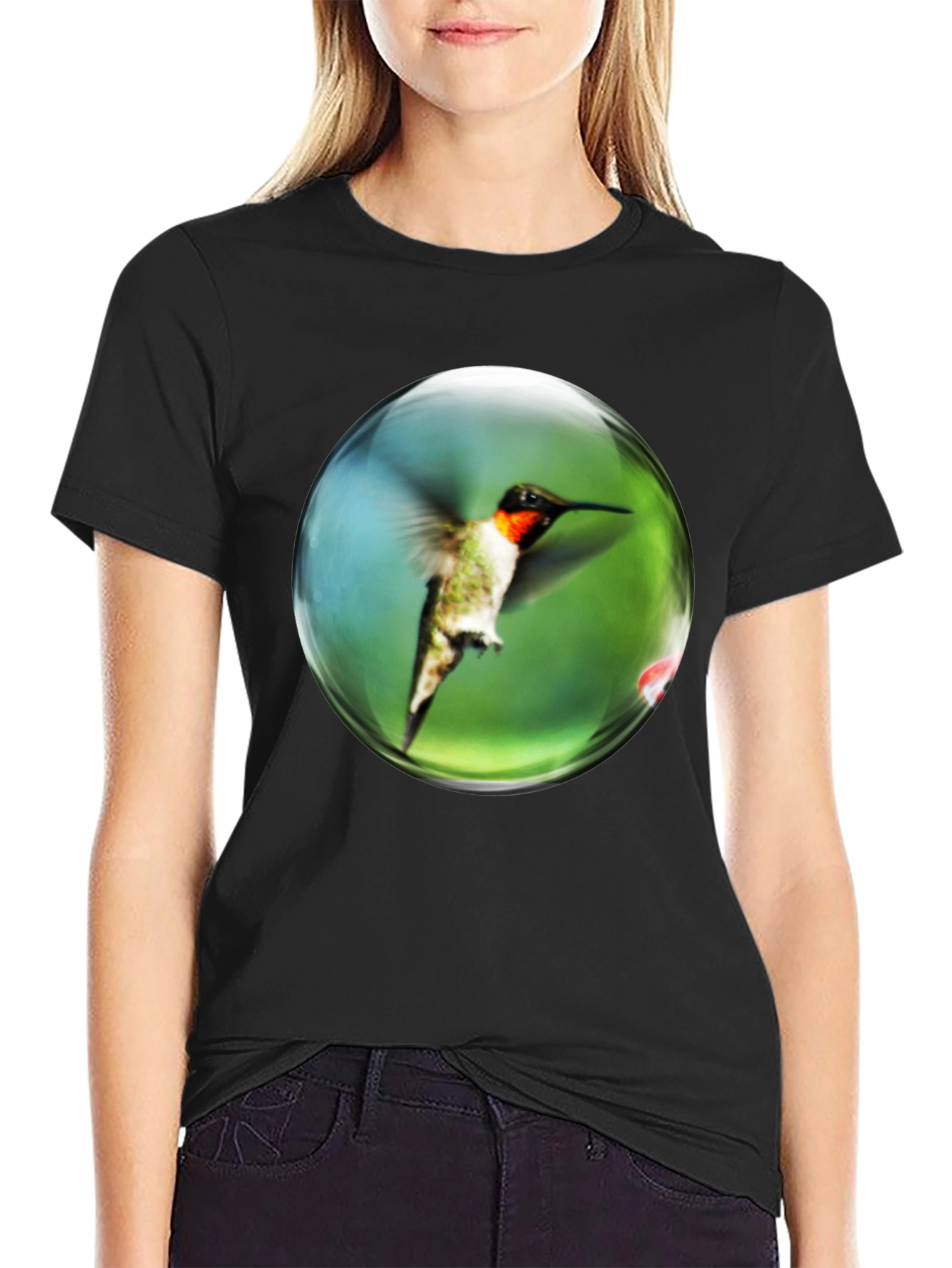 Hummingbird Sphere Graphic T-Shirt