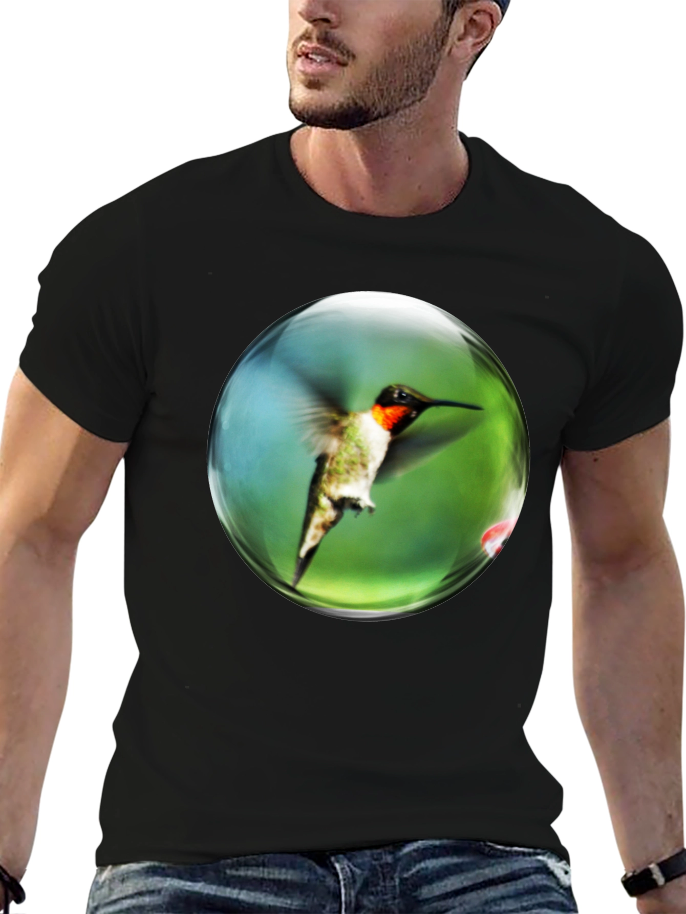 Hummingbird Sphere Graphic T-Shirt