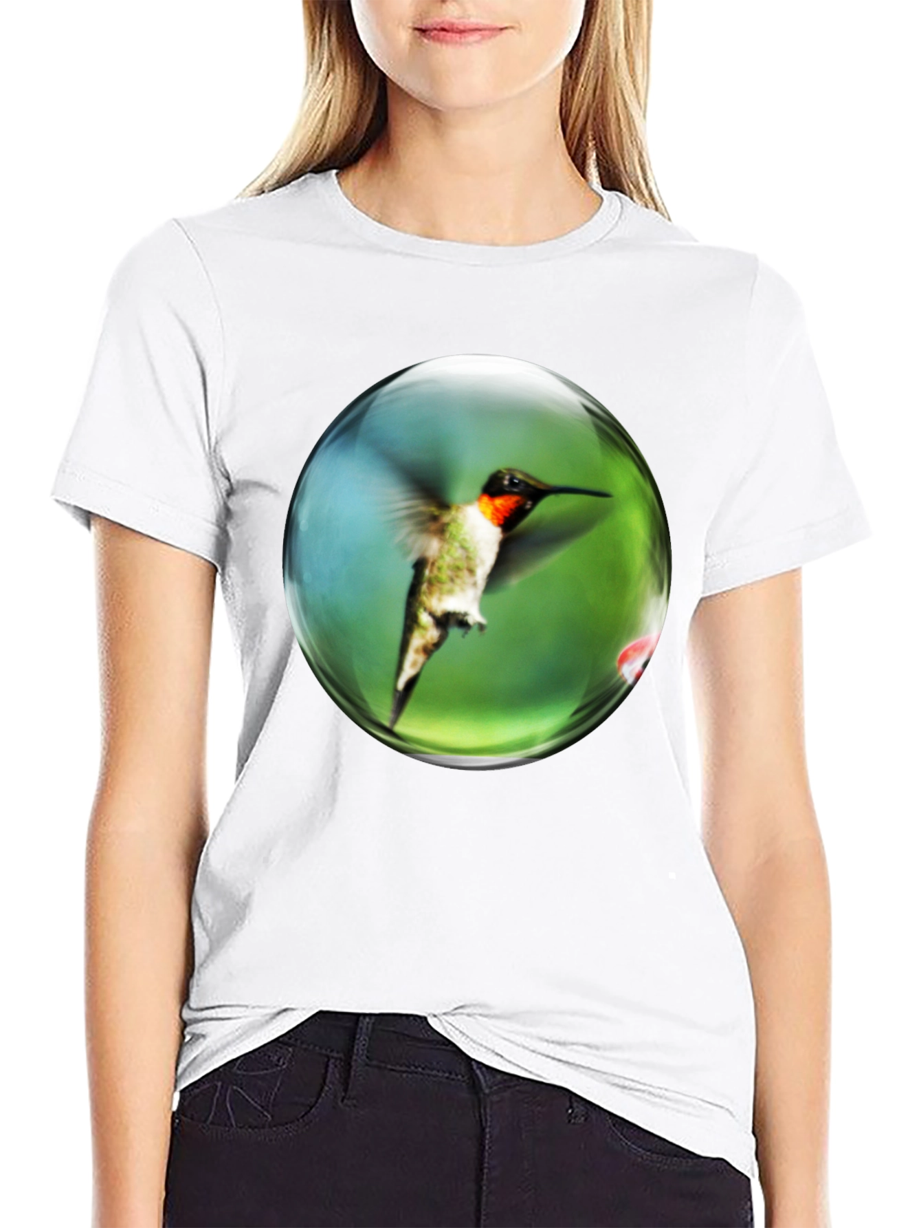 Hummingbird Sphere Graphic T-Shirt