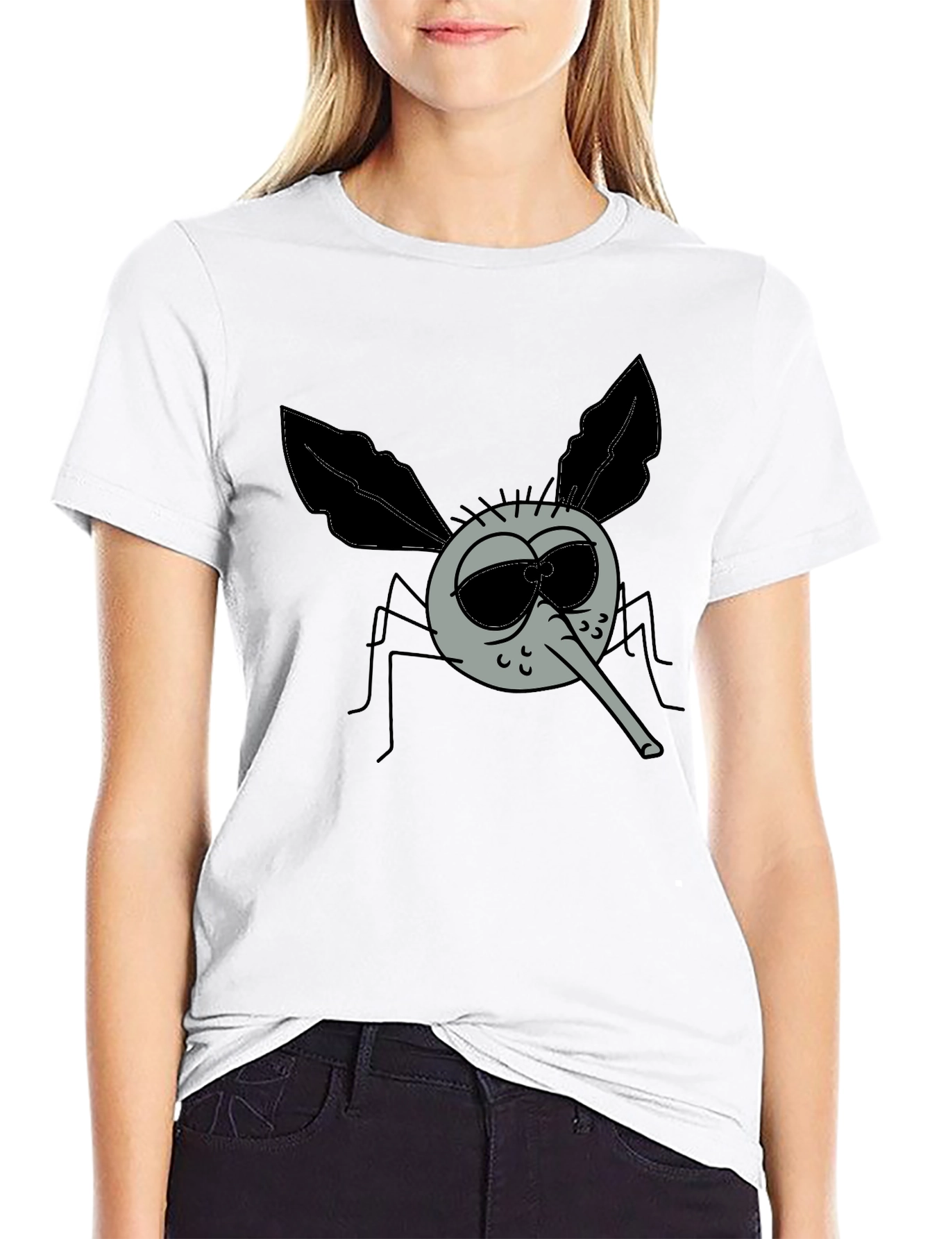Cool Mosquito Graphic Tee - Black Cotton T-Shirt
