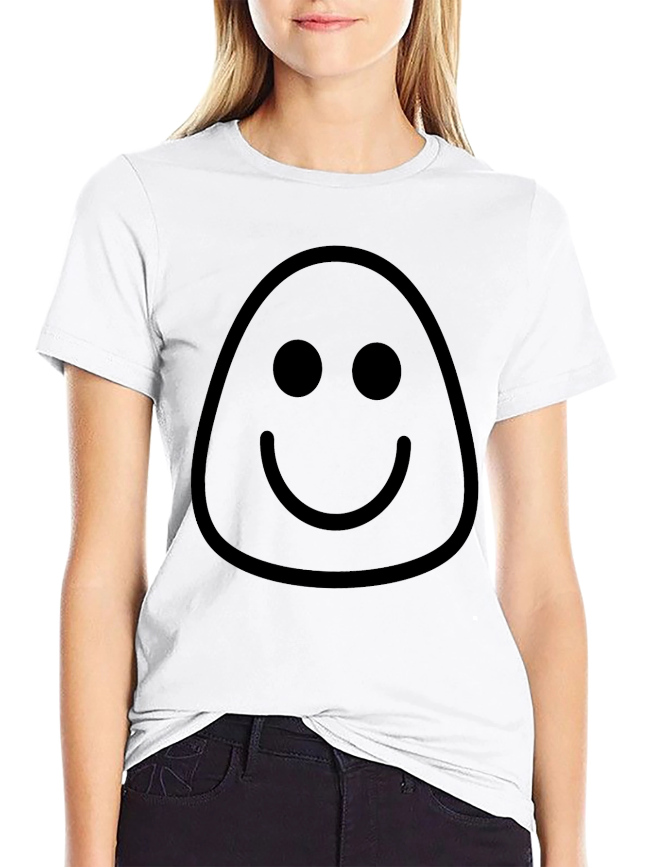 Smiley Face Graphic Tee - Mens Black T-Shirt