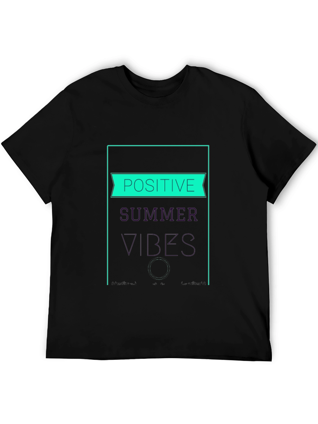 Positive Summer Vibes T-Shirt - Black Graphic Tee