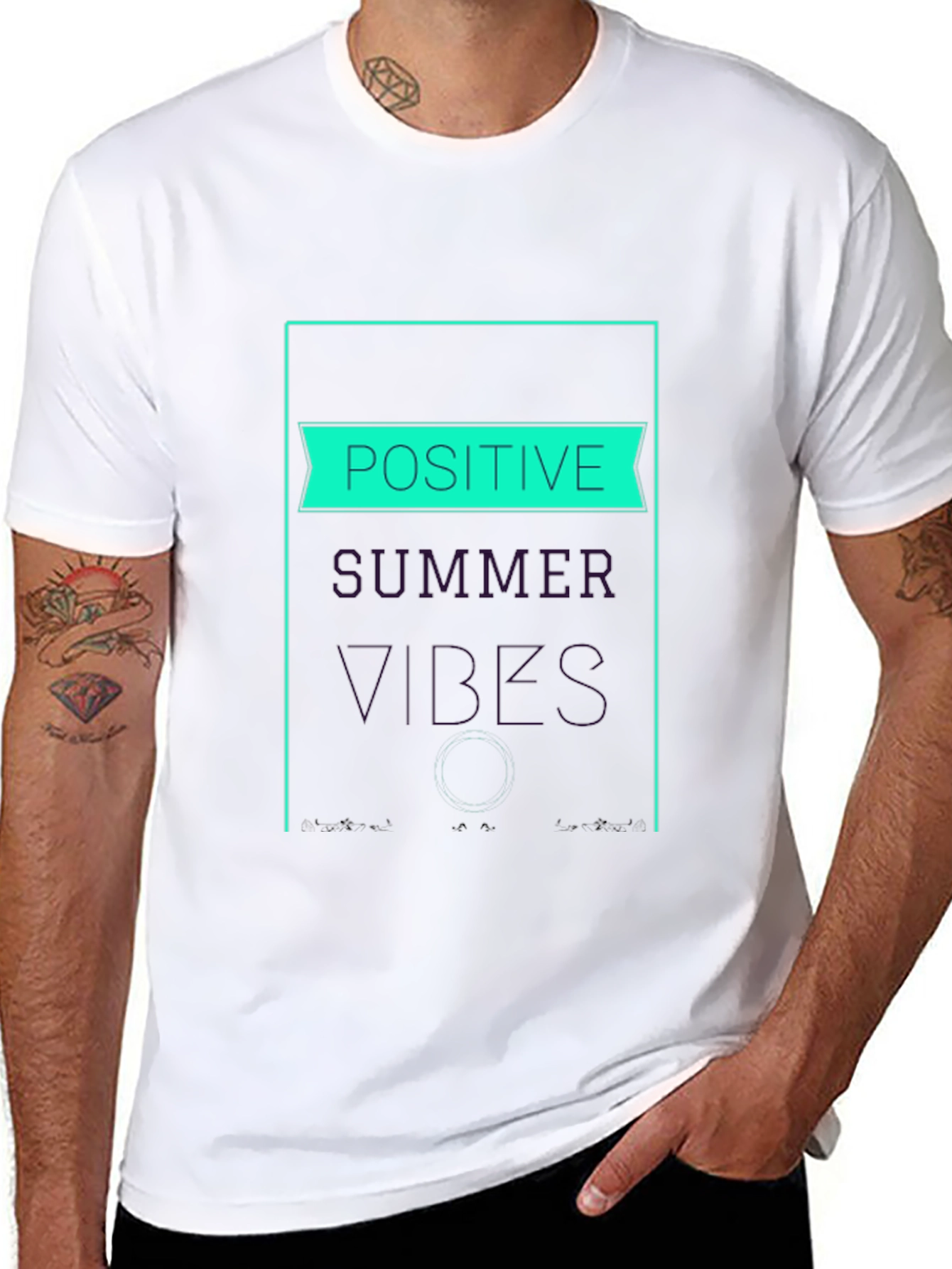 Positive Summer Vibes T-Shirt - Black Graphic Tee