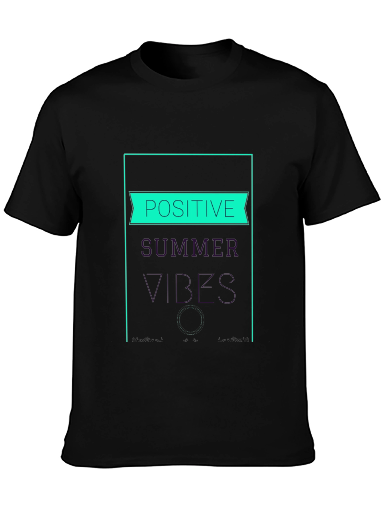 Positive Summer Vibes T-Shirt - Black Graphic Tee