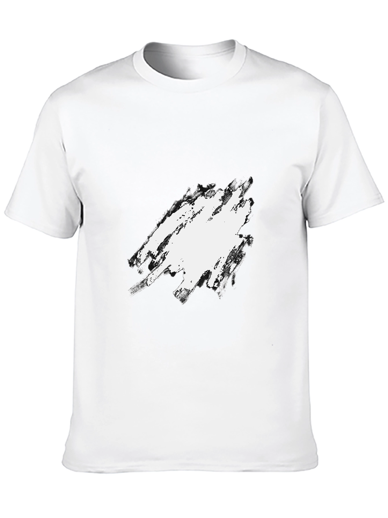 Mens Black Crewneck T-Shirt with Graphic