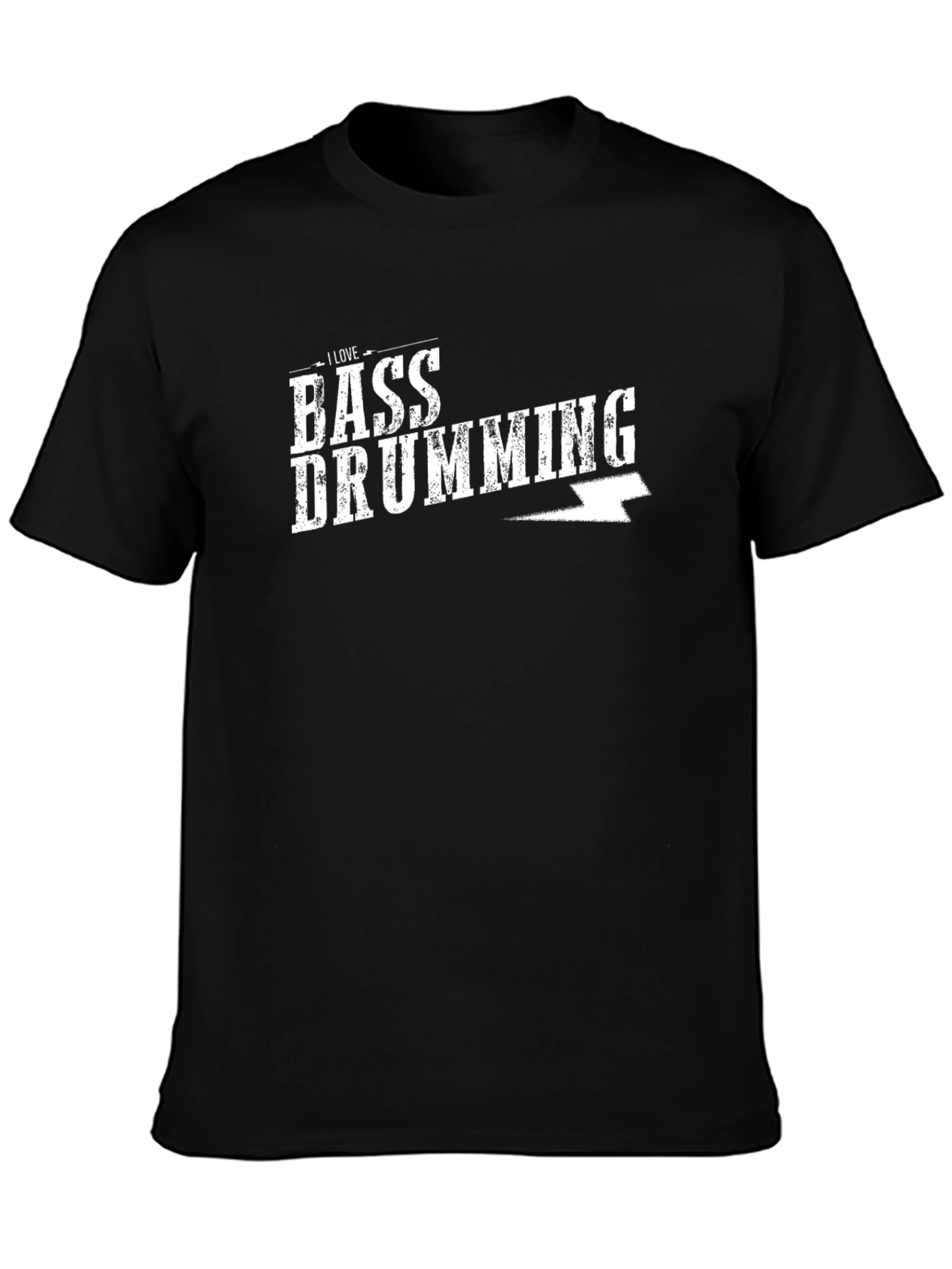 I Love Bass Drumming Black T-Shirt