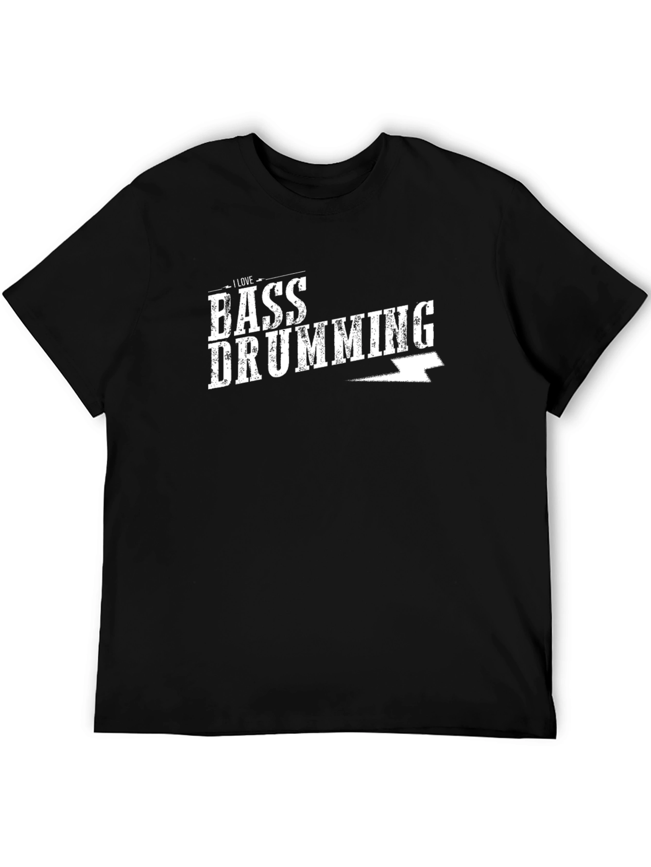 I Love Bass Drumming Black T-Shirt