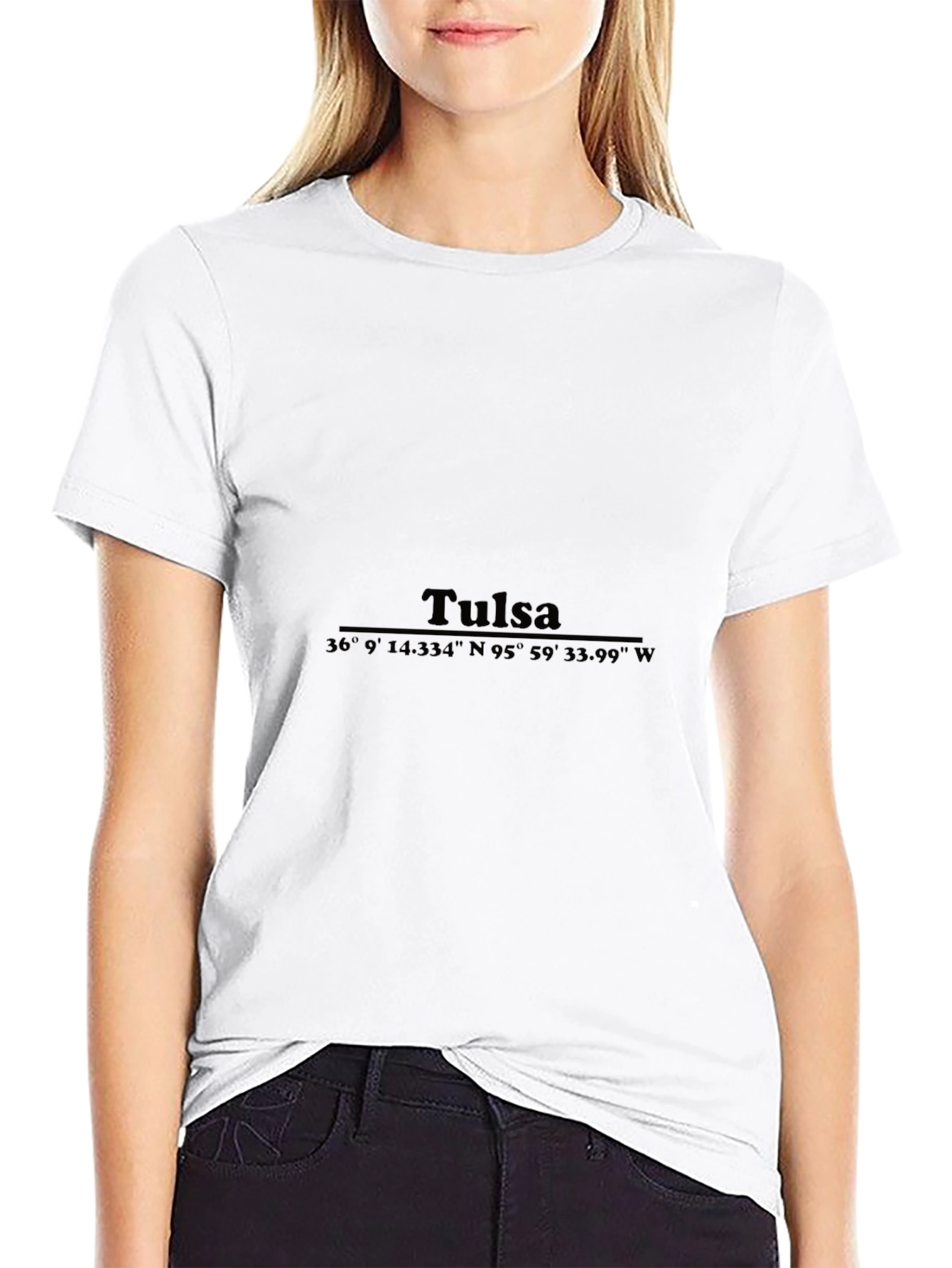 Tulsa Coordinates Graphic Tee - Black