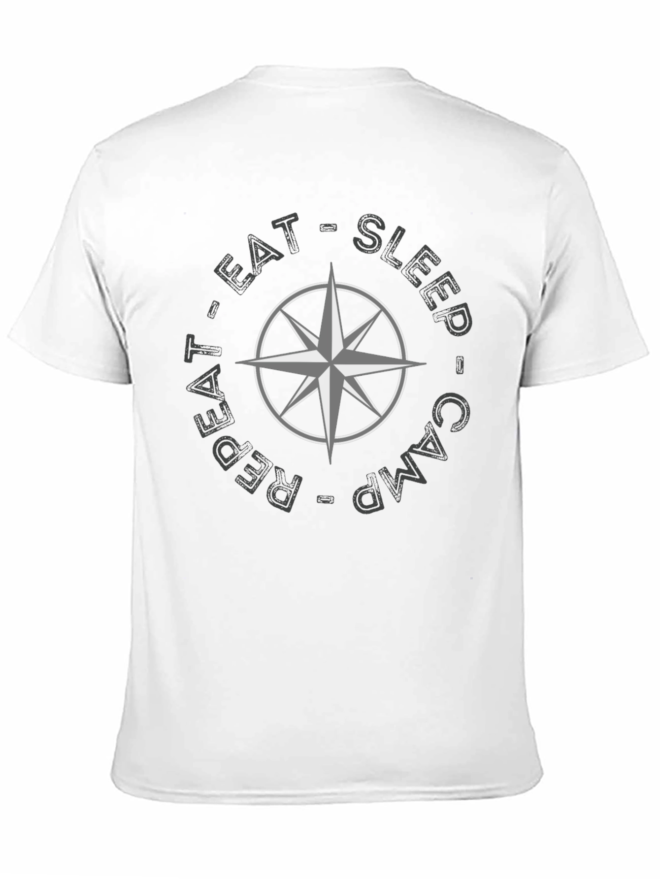 Camping Compass Graphic T-Shirt - Eat Sleep Camp Repeat