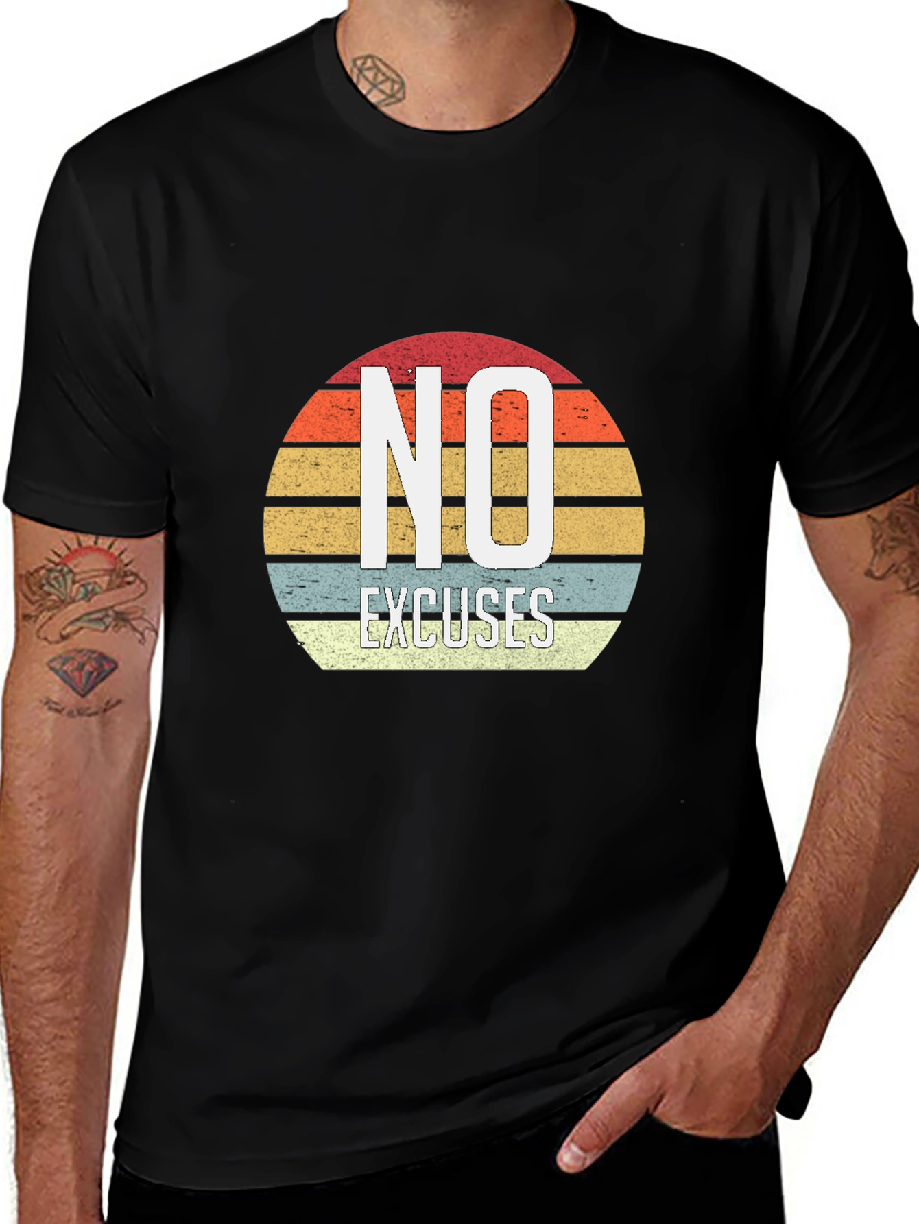 No Excuses Retro Graphic T-Shirt