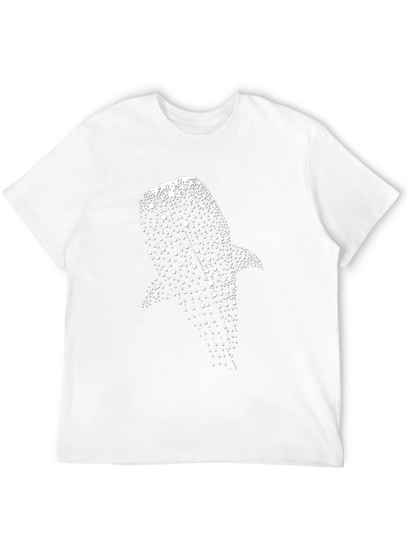 Whale Shark Dot Print Black T-Shirt