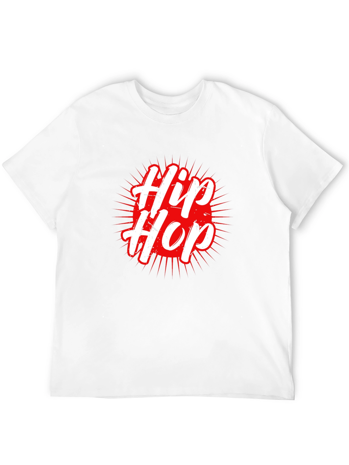 Hip Hop Graphic Tee - Black Crew Neck