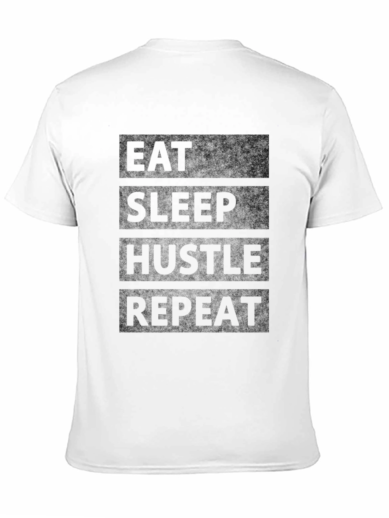 Eat Sleep Hustle Repeat Black Graphic T-Shirt