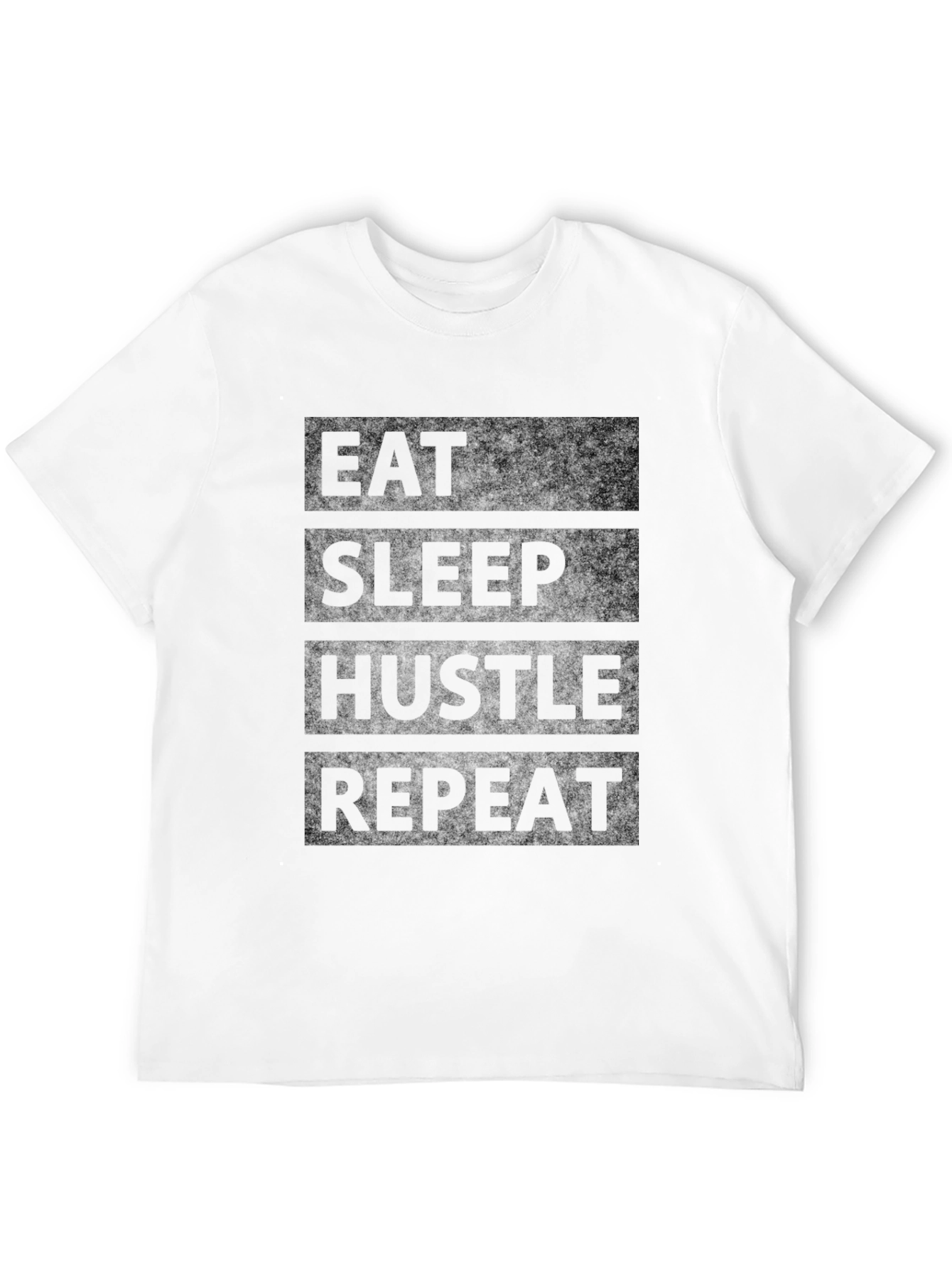 Eat Sleep Hustle Repeat Black Graphic T-Shirt