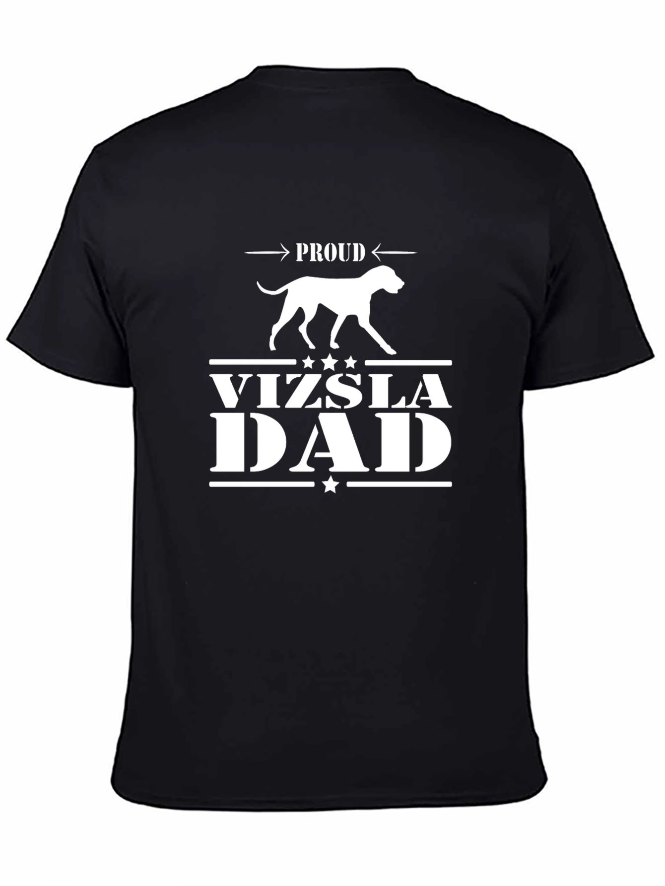 Proud Vizsla Dad Black T-Shirt
