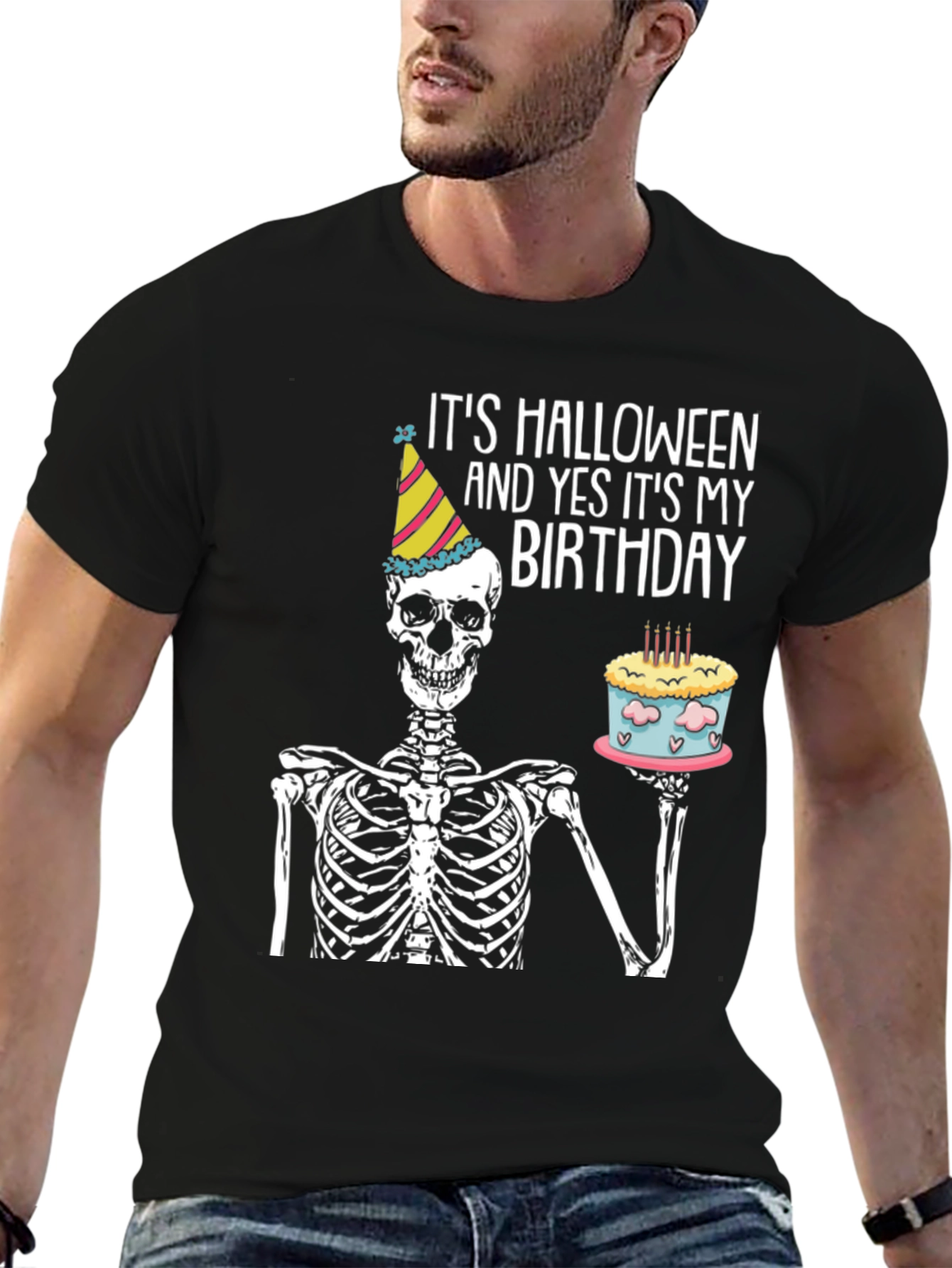 Halloween Birthday Skeleton T-Shirt