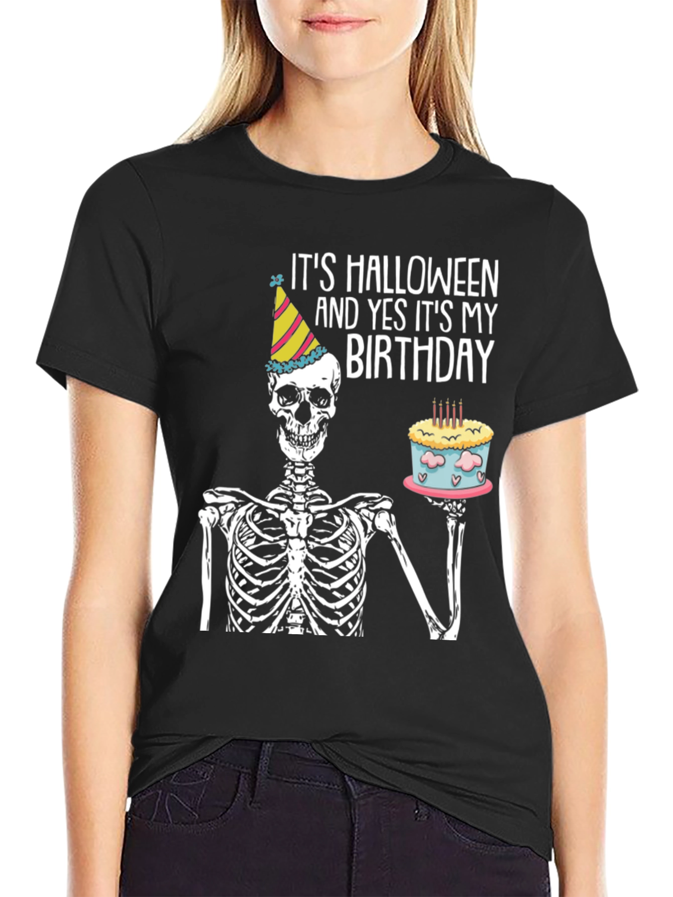 Halloween Birthday Skeleton T-Shirt