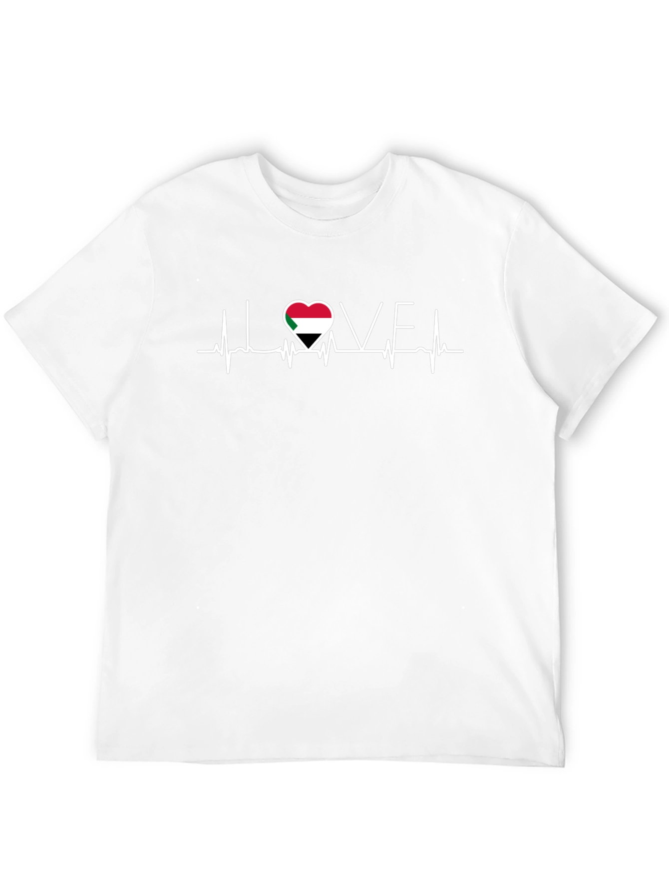 Sudan Love Heartbeat T-Shirt - Black