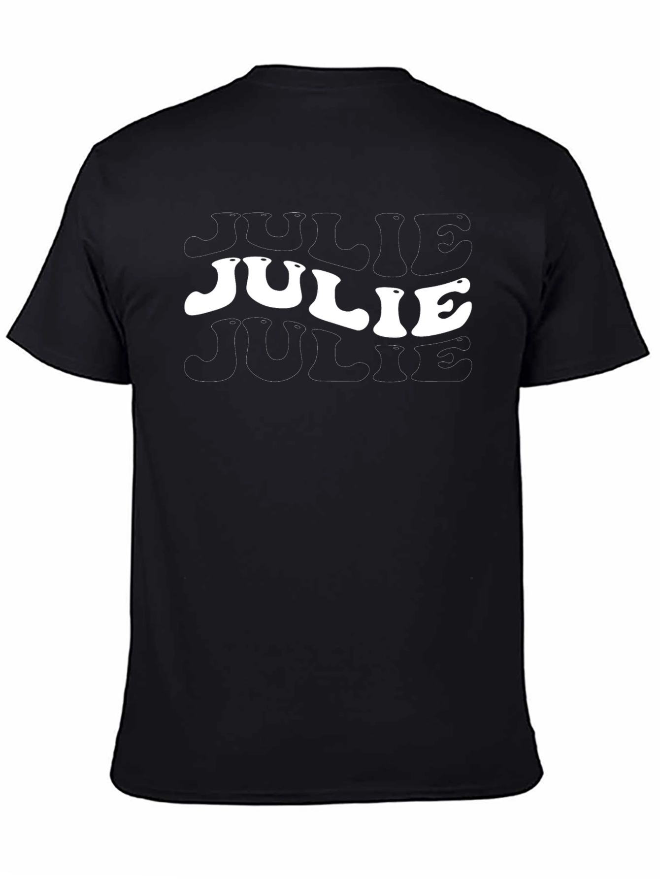 Julie Retro Graphic Tee - Black Cotton T-Shirt