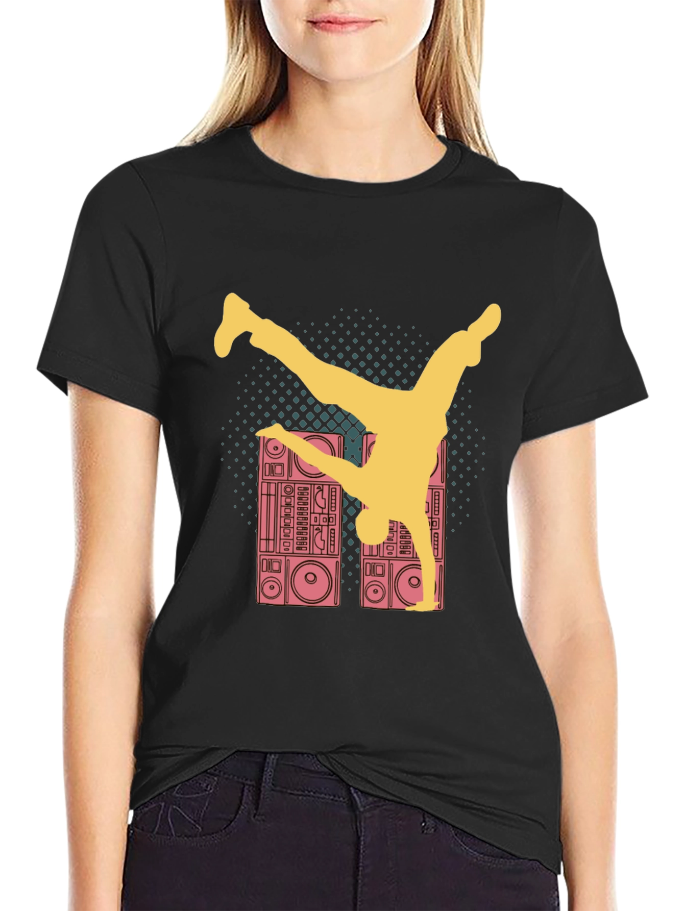 Retro B-Boy T-Shirt - Boombox Dance Tee