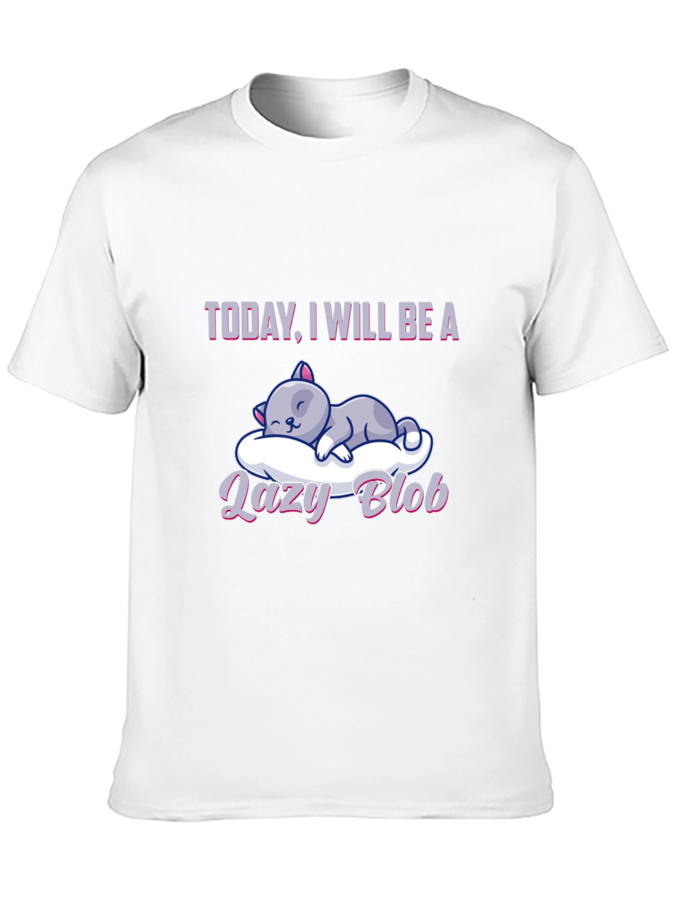 Lazy Blob Cat T-Shirt: Relaxed & Comfy