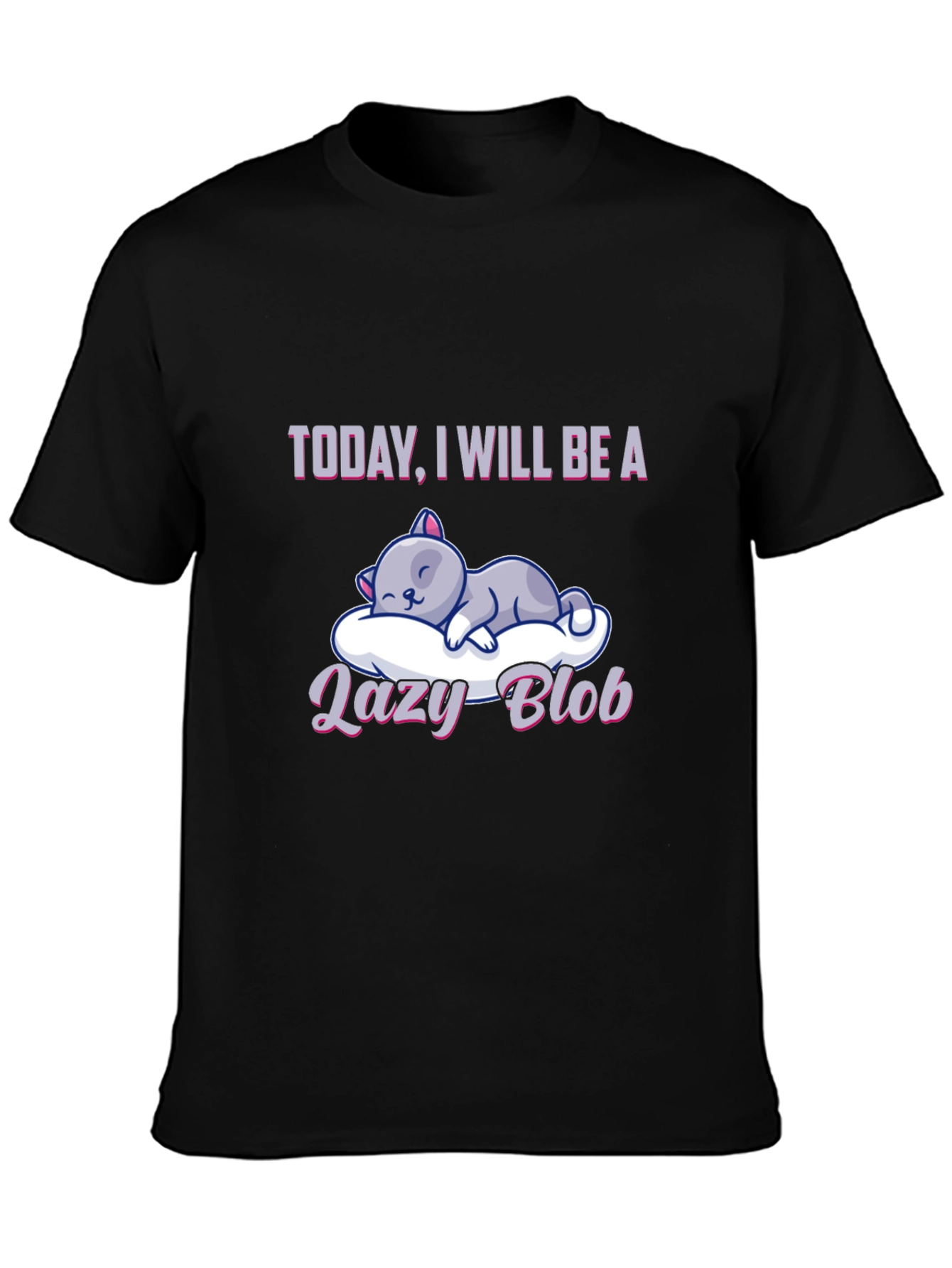 Lazy Blob Cat T-Shirt: Relaxed & Comfy