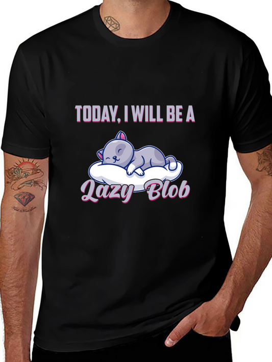Lazy Blob Cat T-Shirt: Relaxed & Comfy