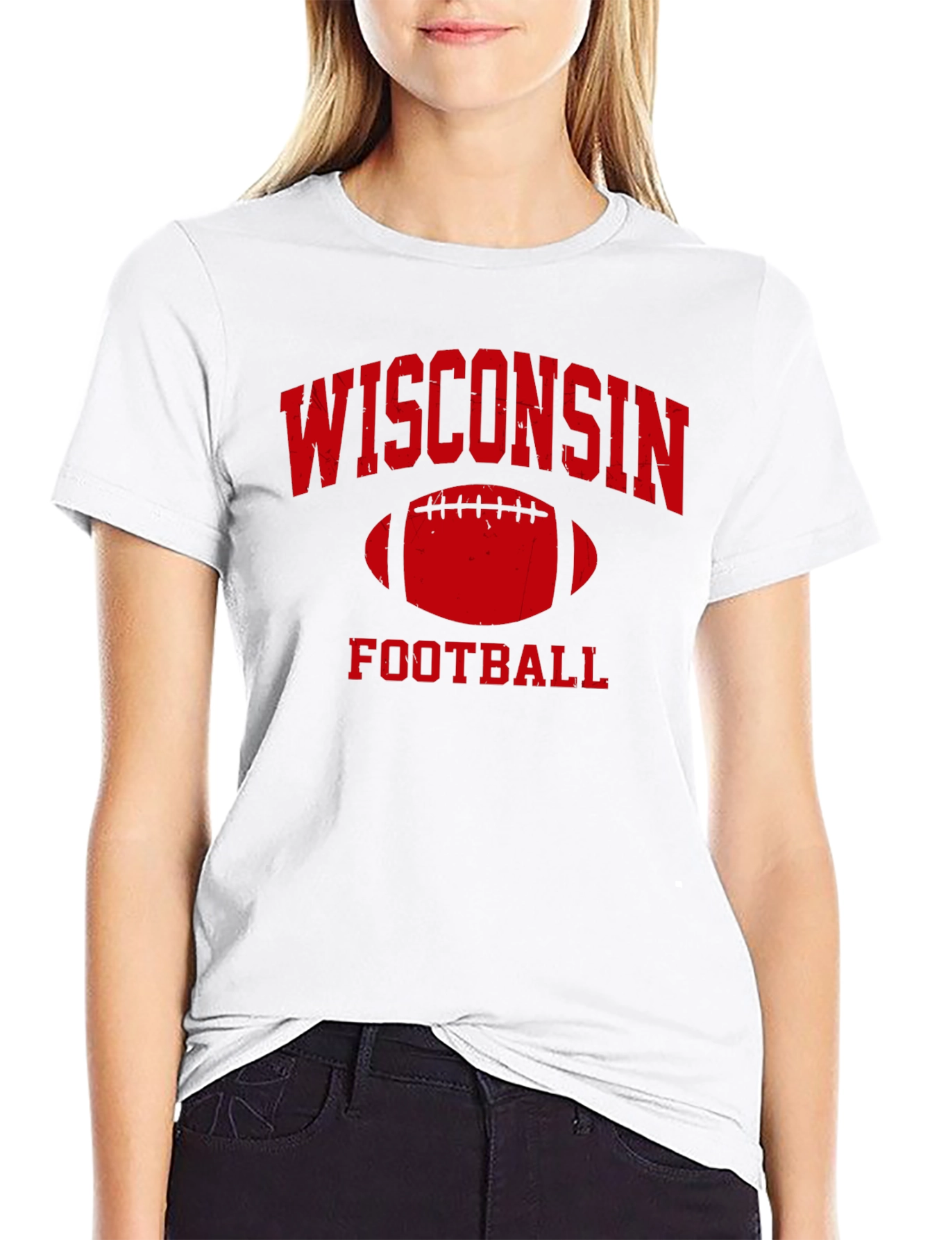 Wisconsin Football Black T-Shirt