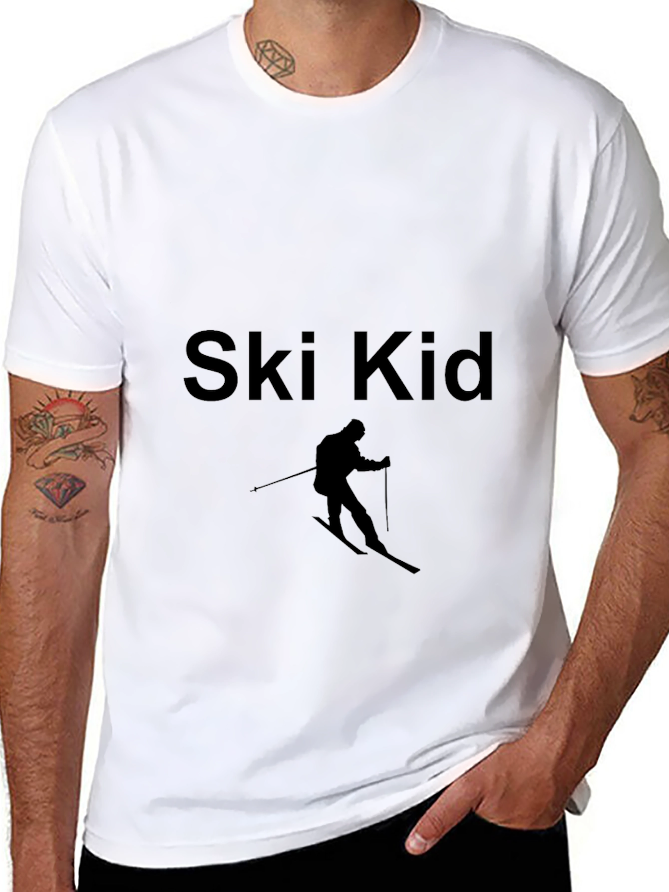 Ski Kid Black T-Shirt