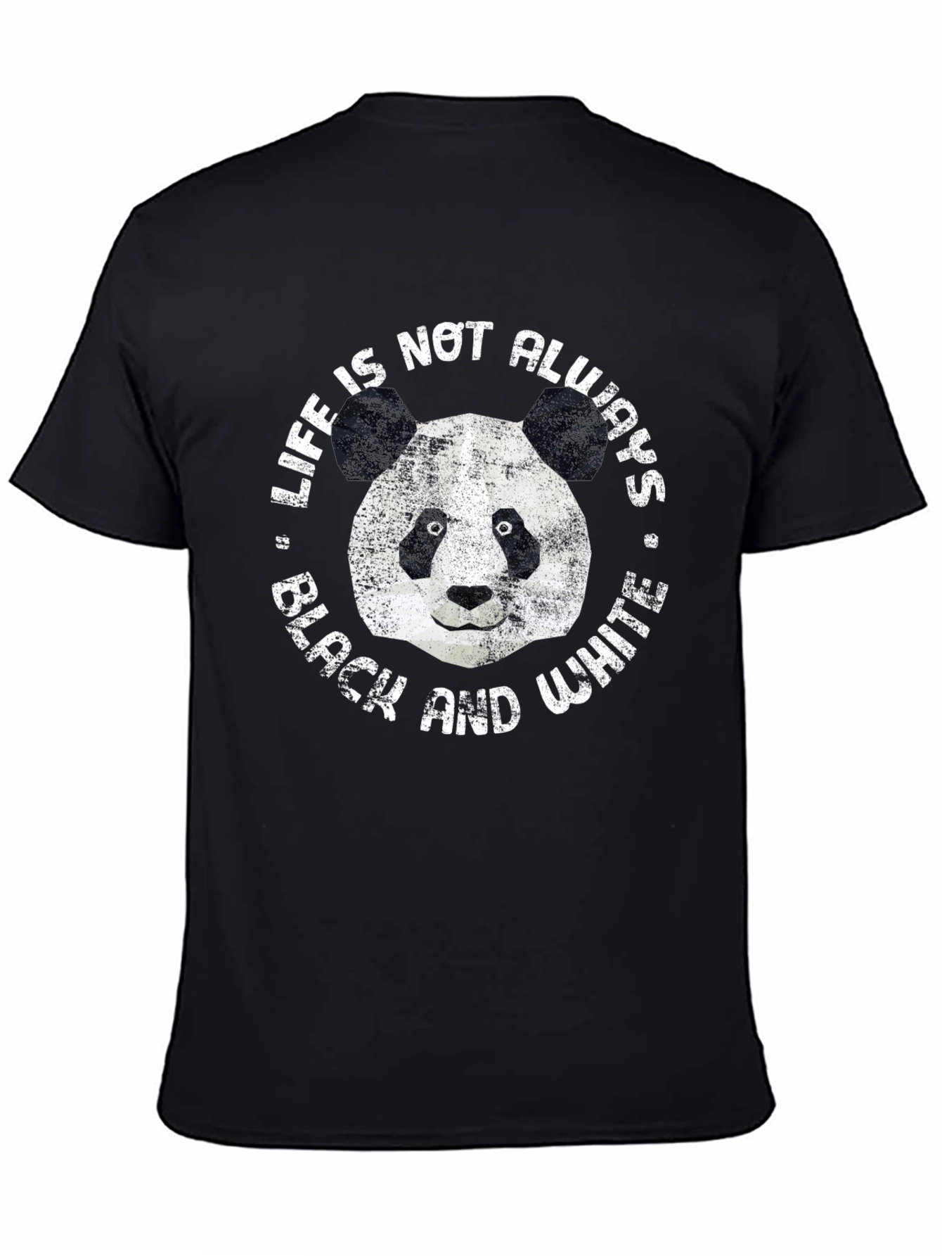 Panda Life T-Shirt - Black and White Design