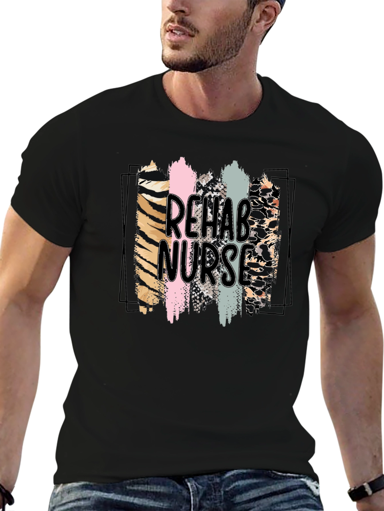 Rehab Nurse Brush Stroke Graphic T-Shirt