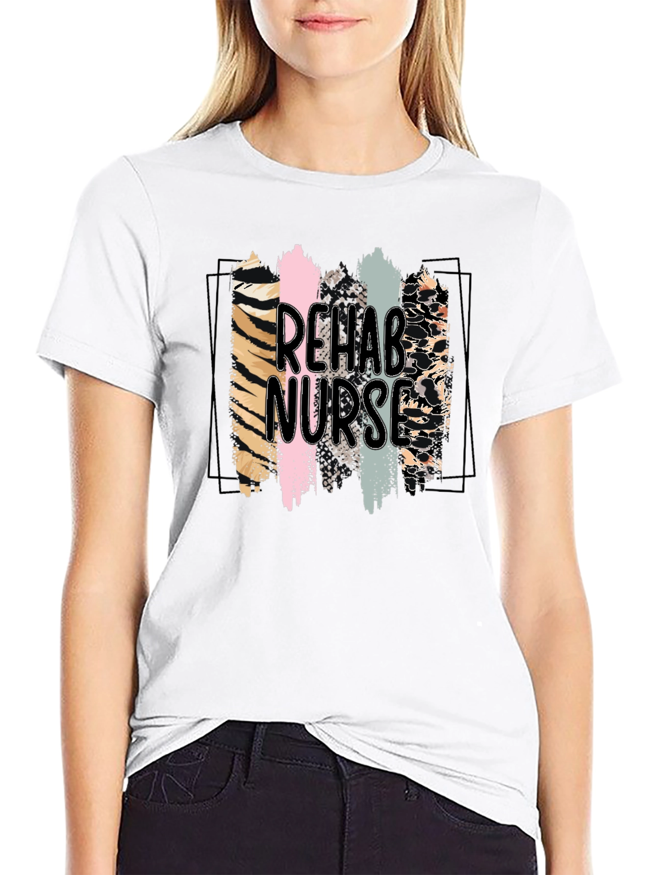 Rehab Nurse Brush Stroke Graphic T-Shirt