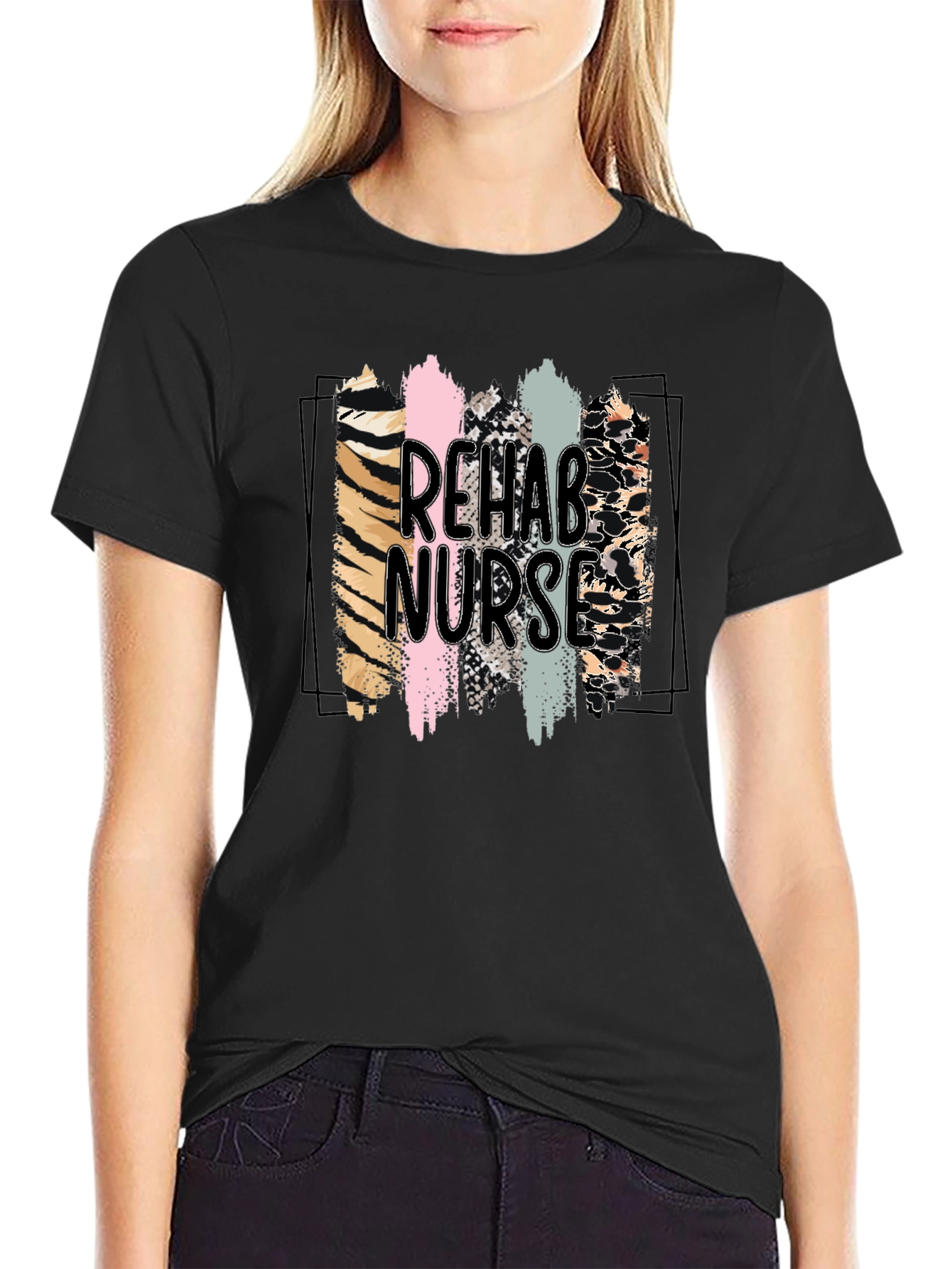 Rehab Nurse Brush Stroke Graphic T-Shirt