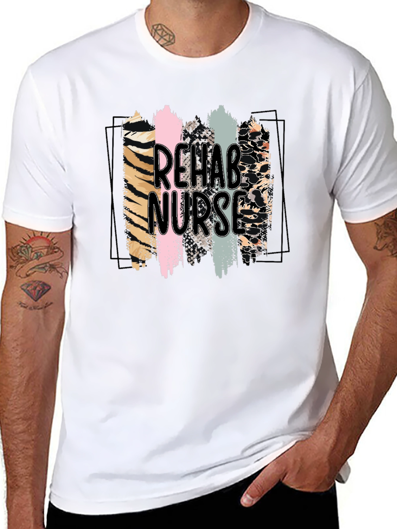 Rehab Nurse Brush Stroke Graphic T-Shirt