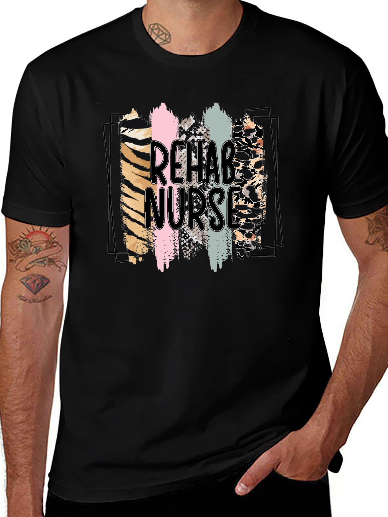 Rehab Nurse Brush Stroke Graphic T-Shirt