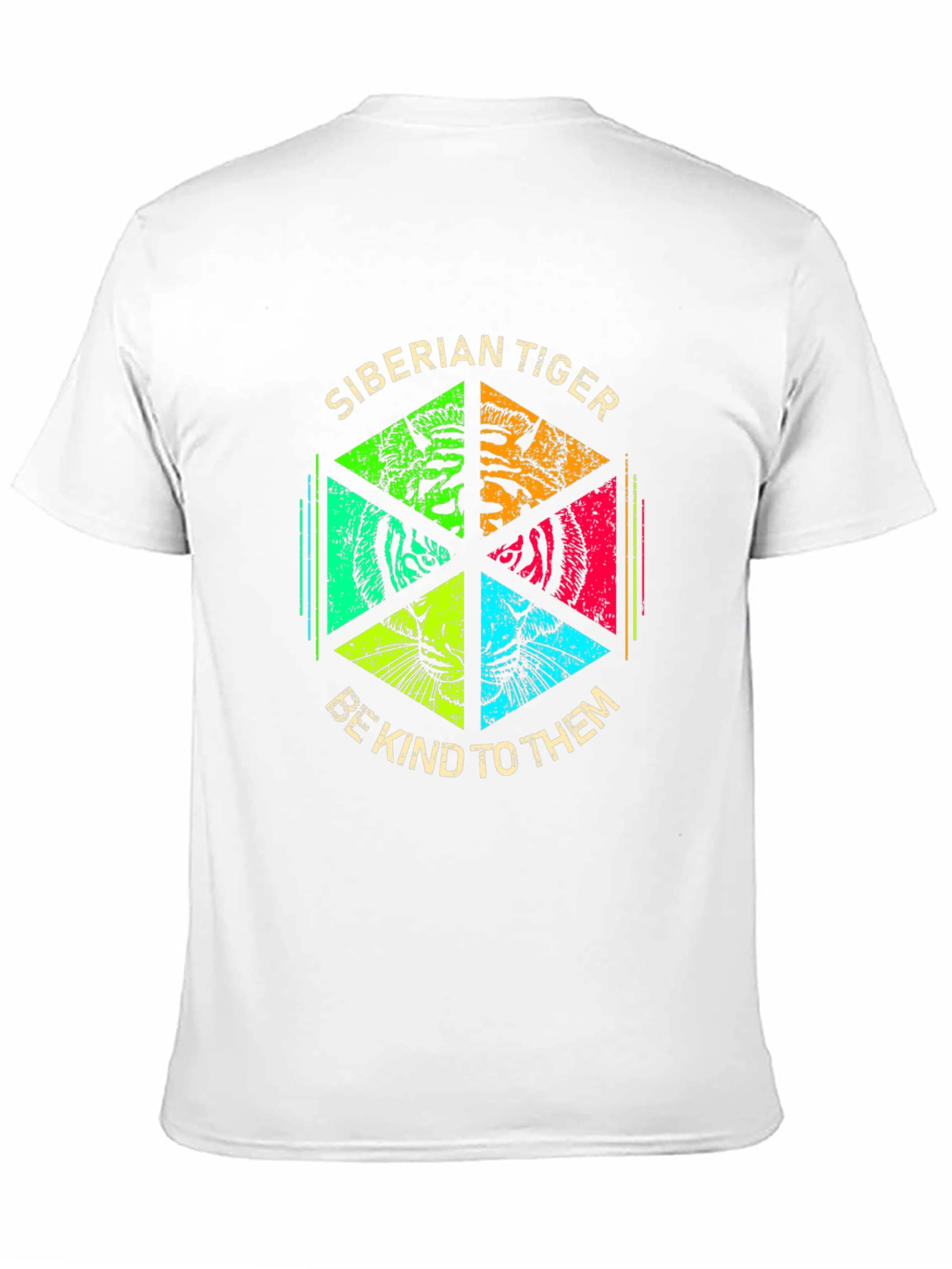 Siberian Tiger Graphic Print Crew Neck T-Shirt