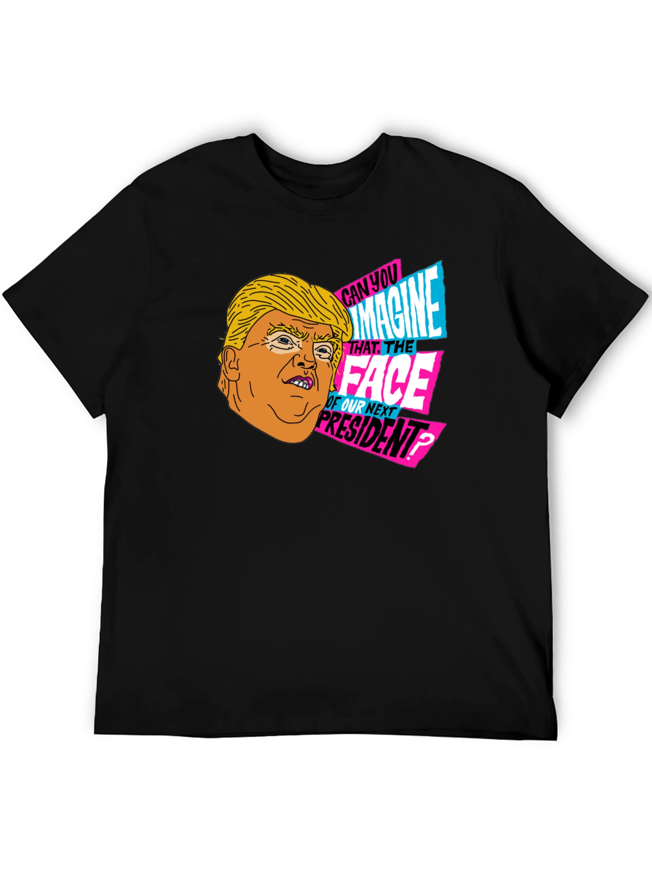 Trump Cartoon Graphic T-Shirt - Novelty Political Tee