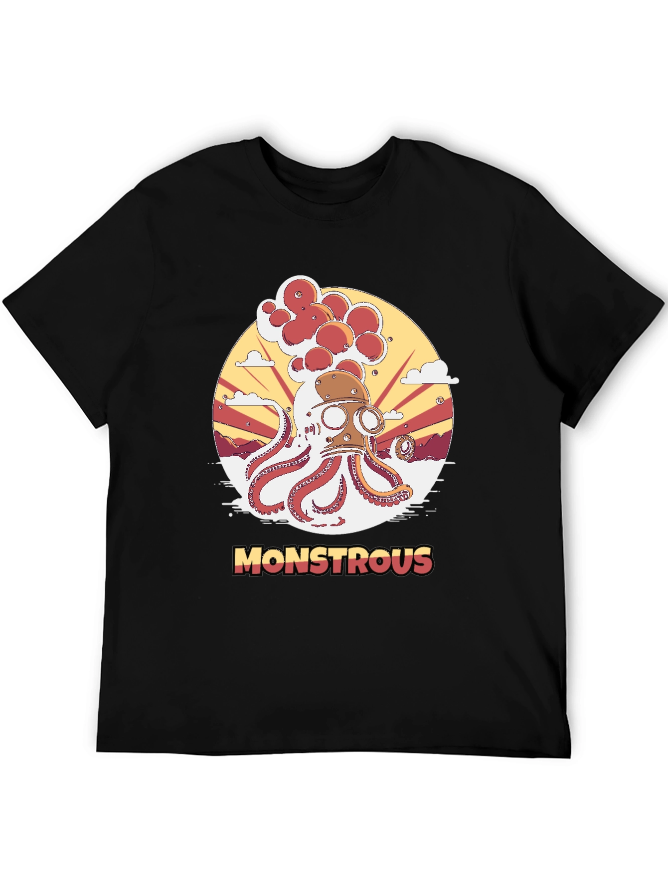Monstrous Octopus Graphic T-Shirt - Unique Design