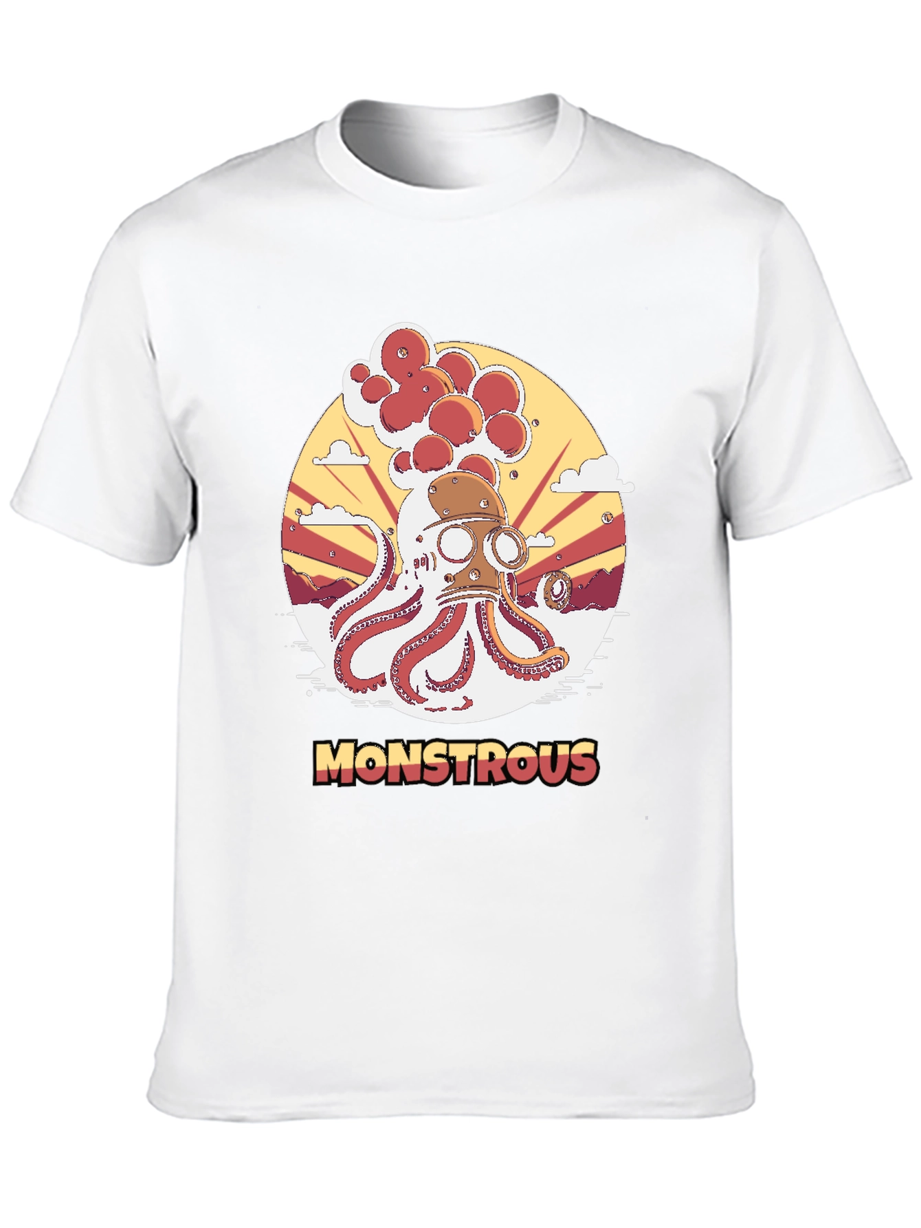Monstrous Octopus Graphic T-Shirt - Unique Design